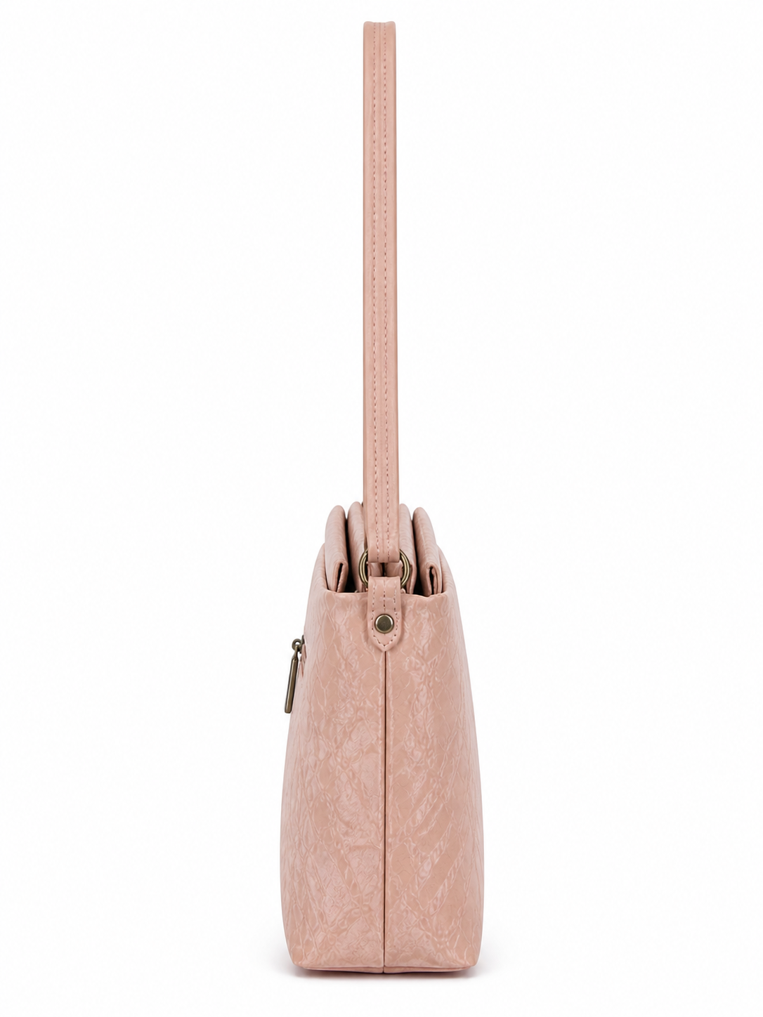 Blush Pink Textured Women’s Shoulder Bag - DW03