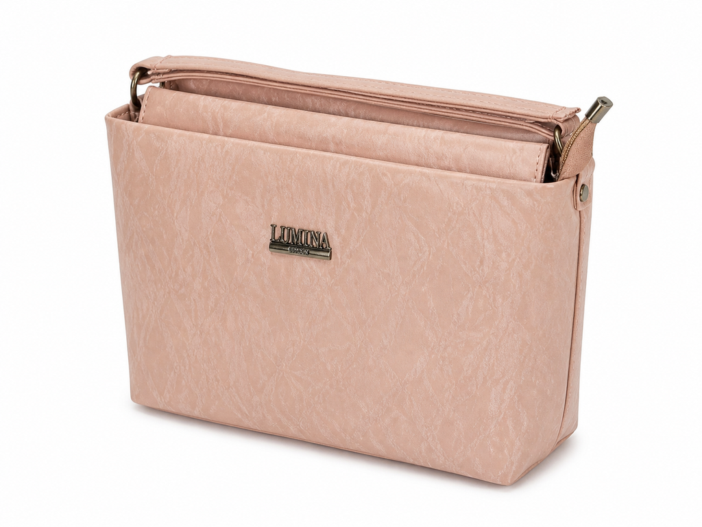 Blush Pink Textured Women’s Shoulder Bag - DW03