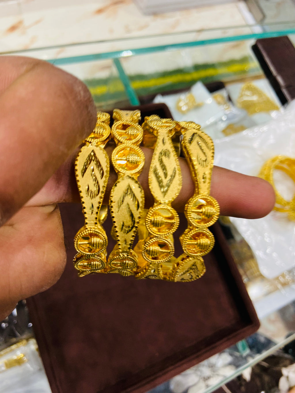 Premium Ethnic 1 Gram Gold Bangle for Women RB34