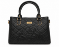 Noir Luxe Quilted Tote Bag for Women at Sawariya Jewellery