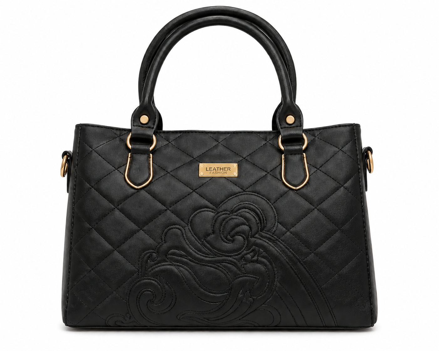 Noir Luxe Quilted Tote Bag for Women at Sawariya Jewellery