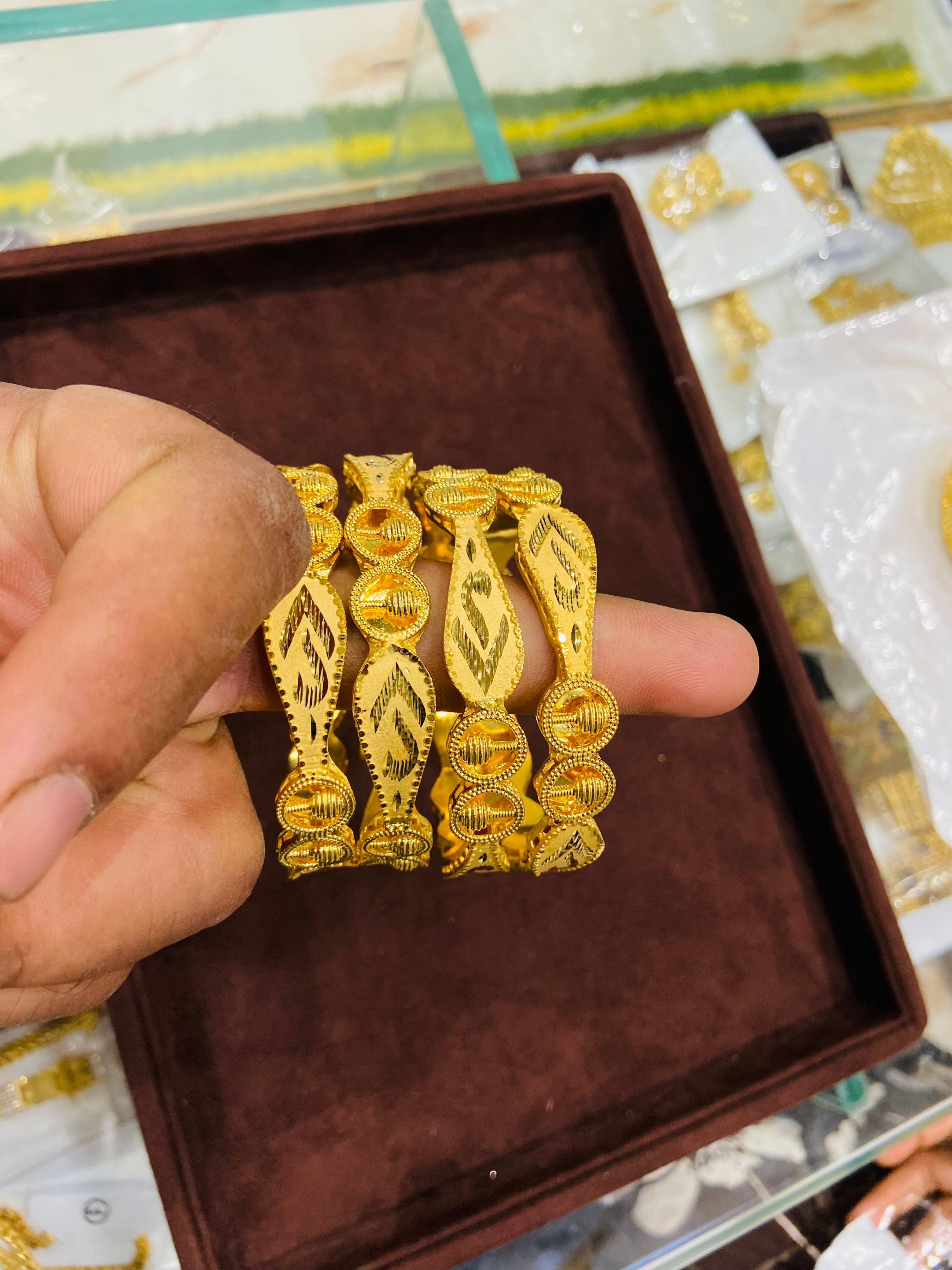 Premium Ethnic 1 Gram Gold Bangle for Women RB34