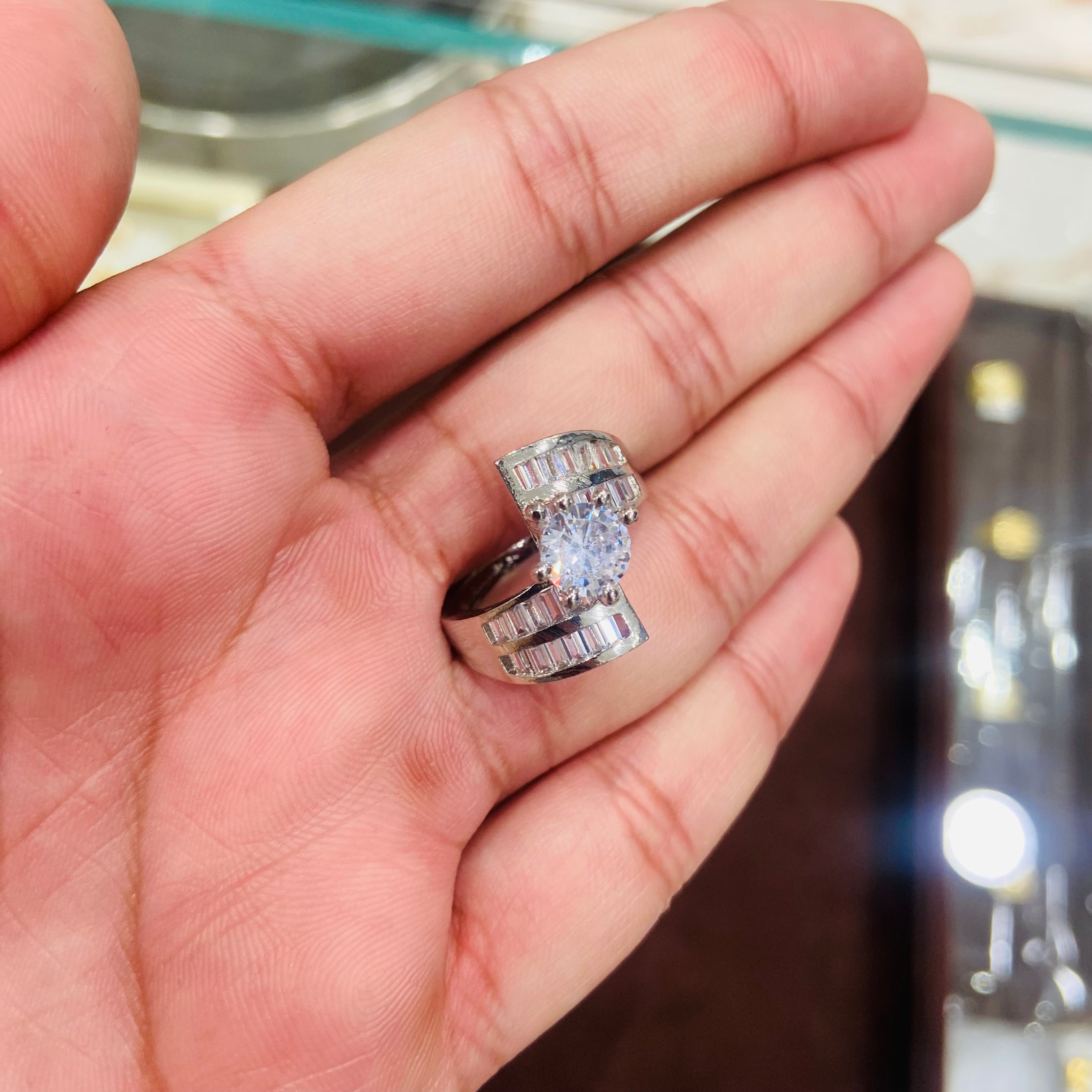 Classic American Diamond Solitaire Ring- ADR39