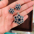 Classy AD Pendant Necklace Set with Earrings - PS11
