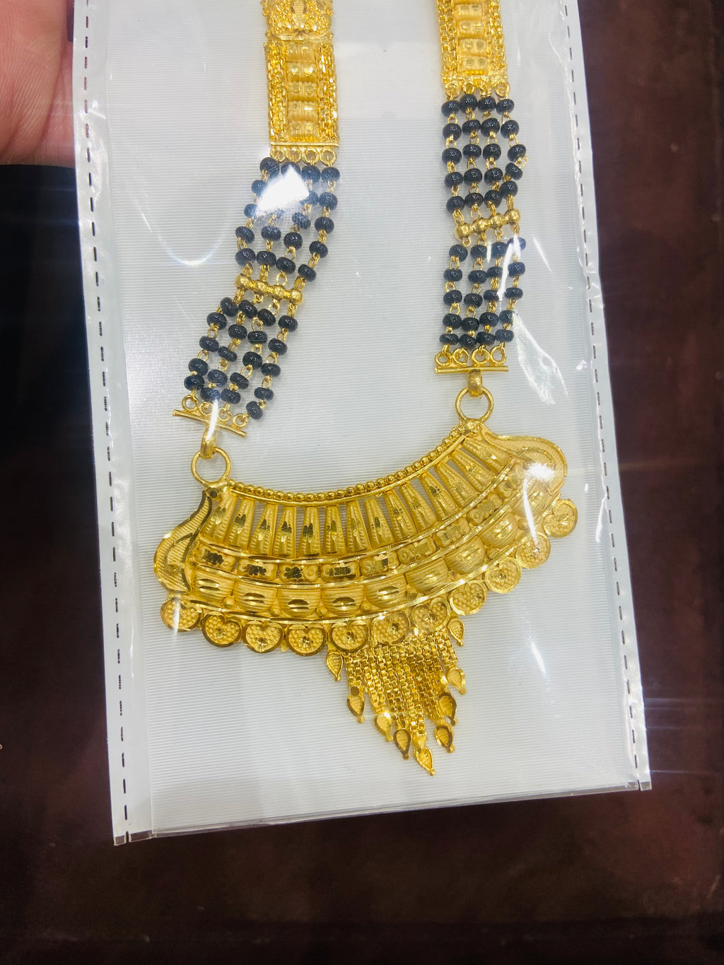 Classic Black Bead Mangalsutra- MS04