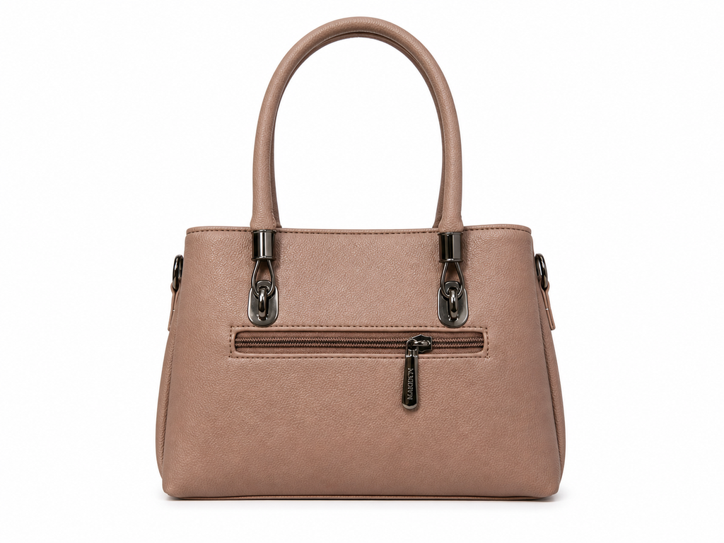 Taupe Structured Women’s Handbag in Brown Shades