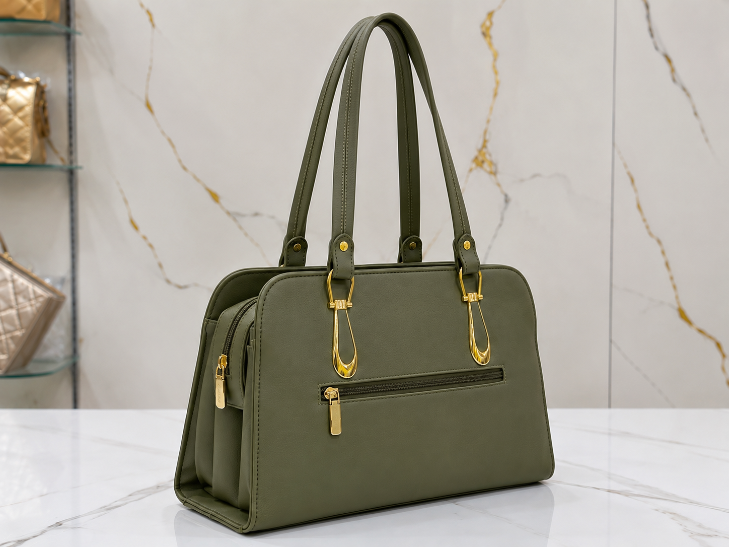 Classic Structured Office Tote Bag Multicolor