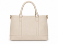 Beige handbag on a white background