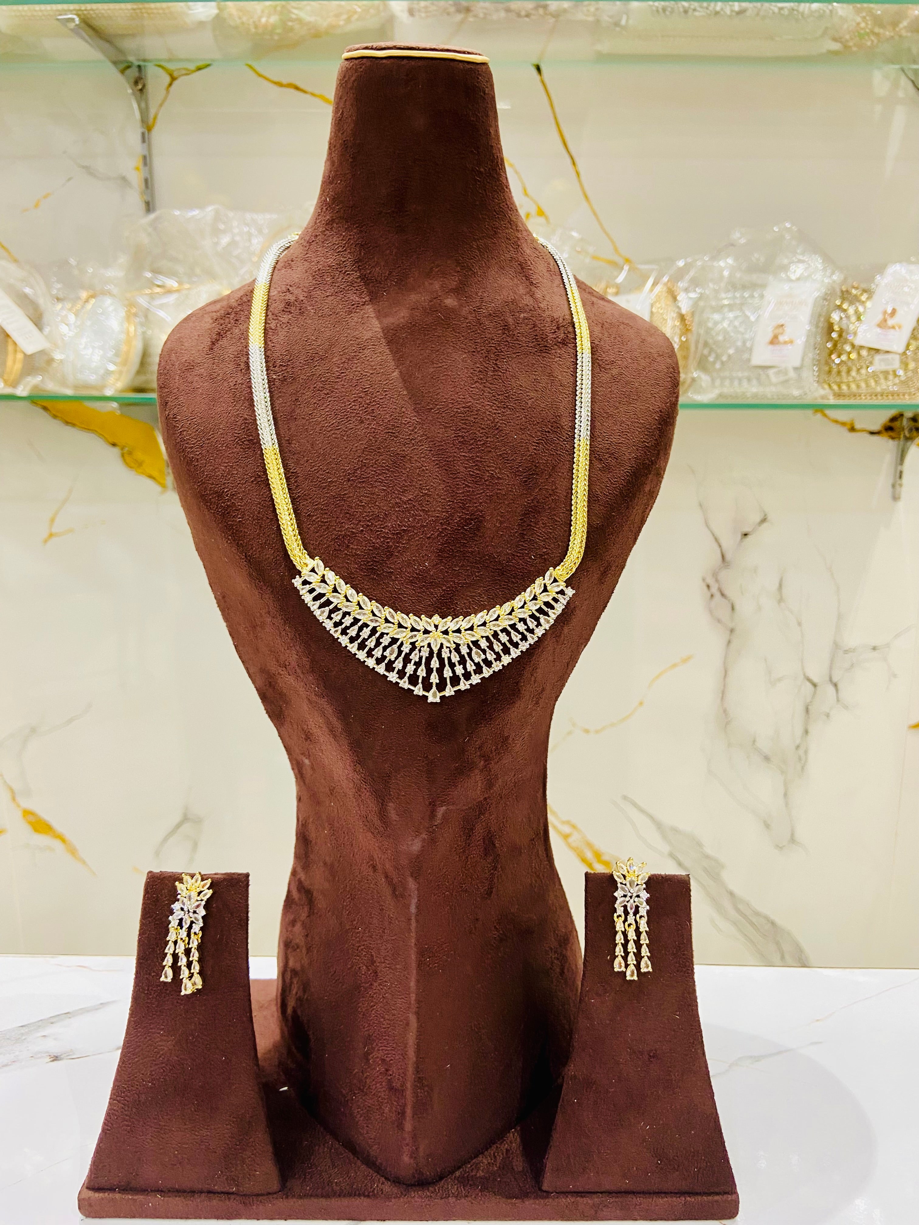 American Diamond Necklace Set - NS09