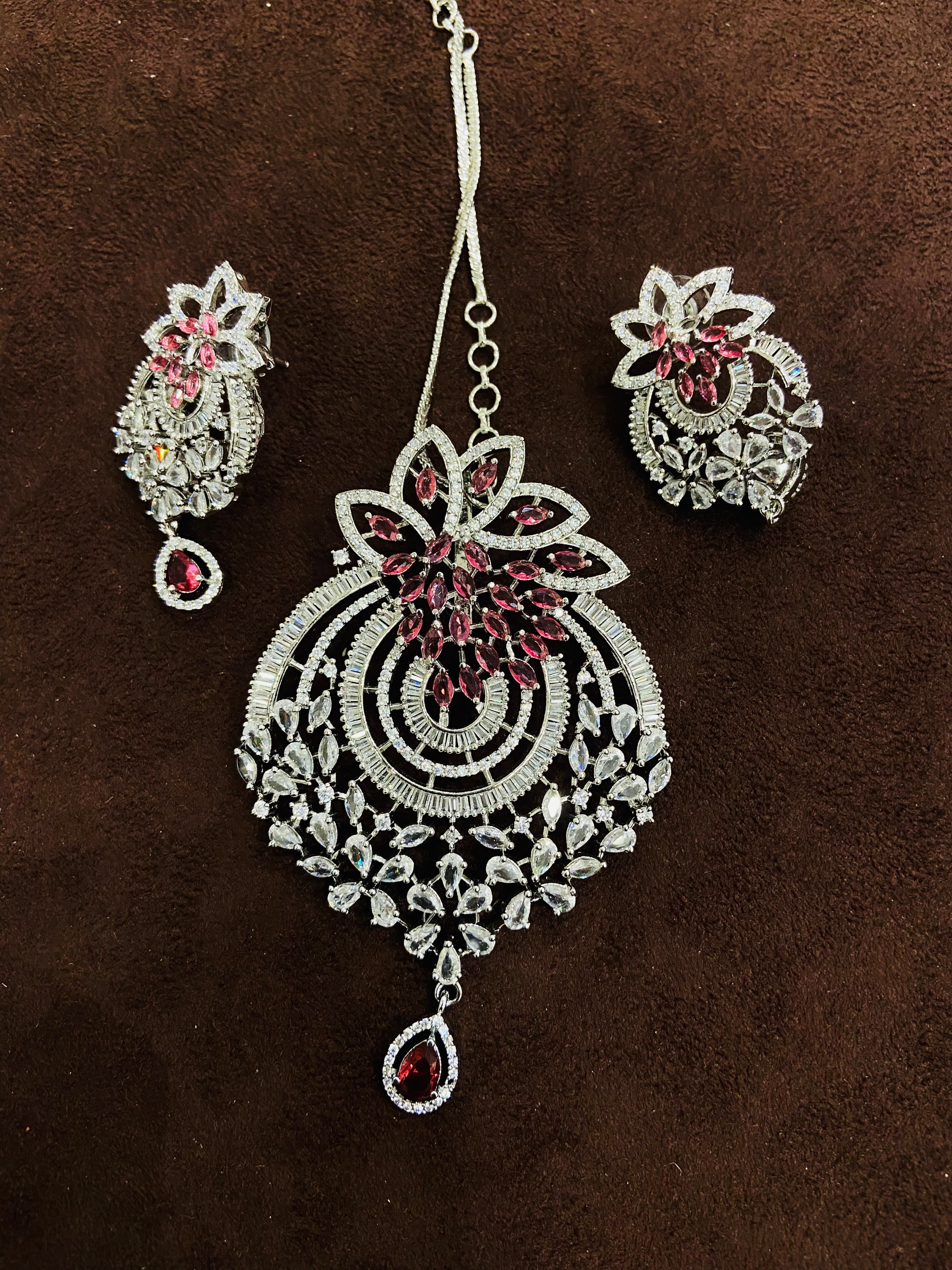 Premium AD Pendant Set with Earrings - PS01