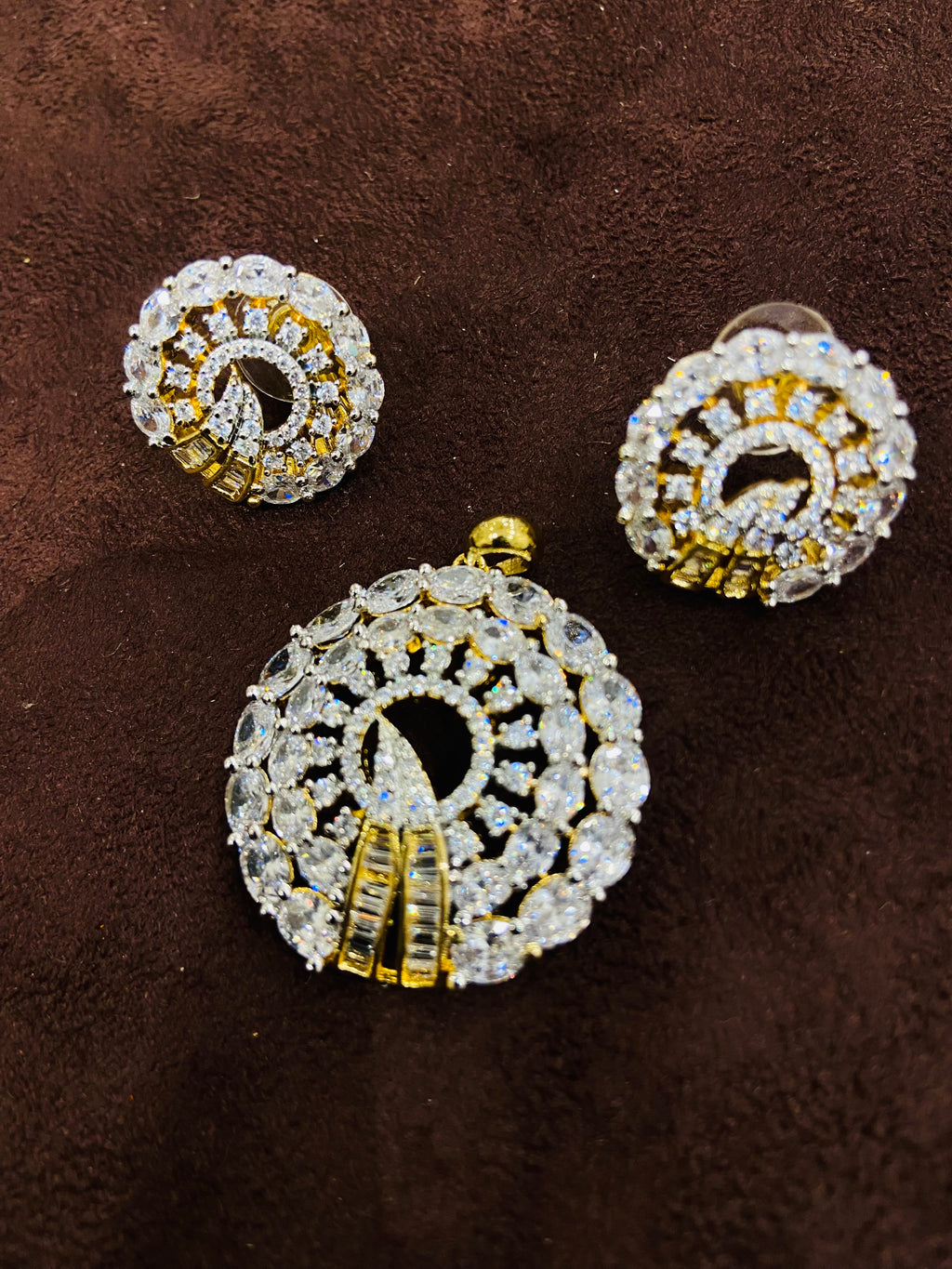 Luxury AD Locket and Earrings Set - PS05