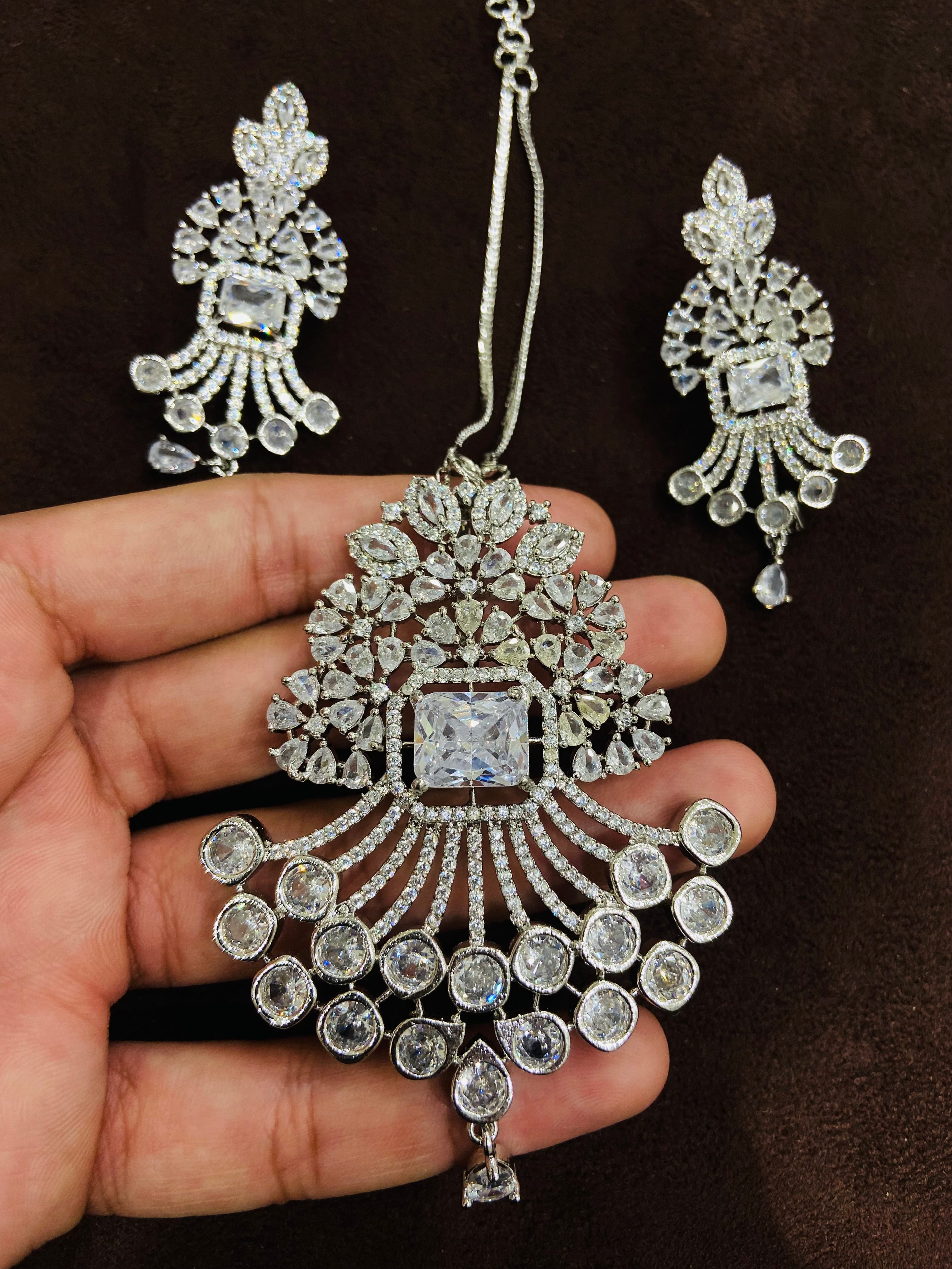 Wedding Wear AD Pendant Set - PS06