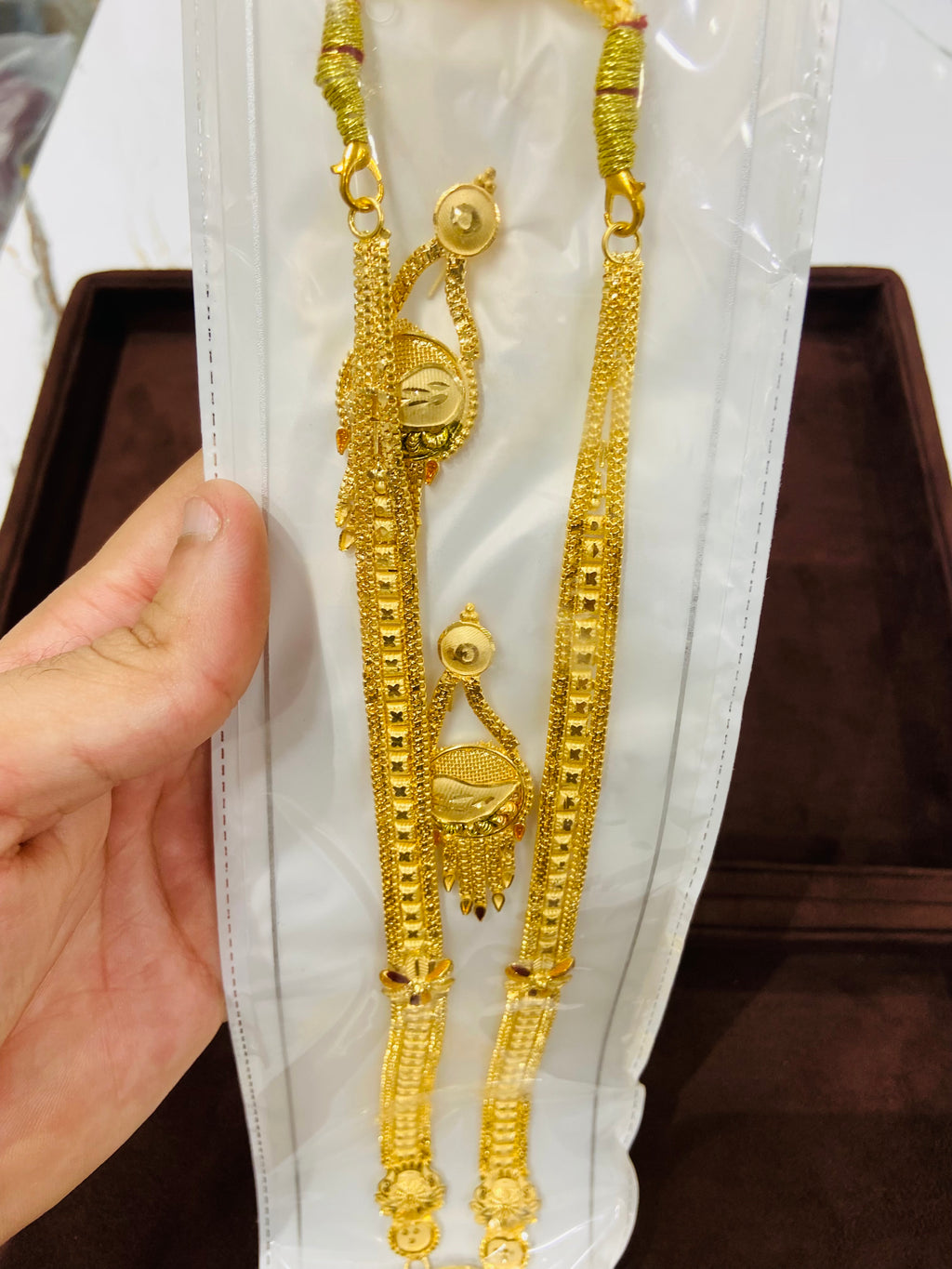 Elegant 1 Gram Gold Long Haar Set – LS03