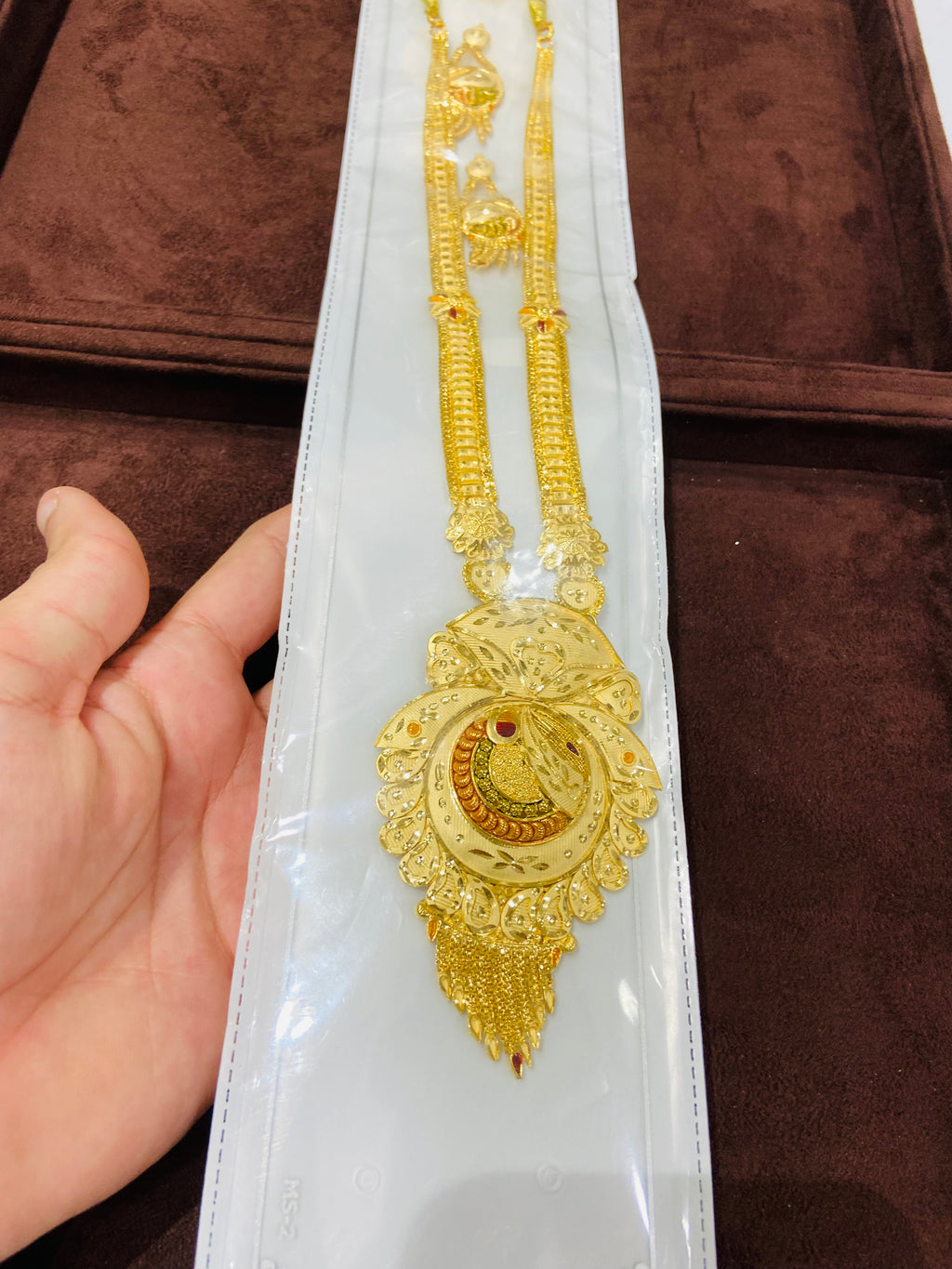 Elegant 1 Gram Gold Long Haar Set – LS03
