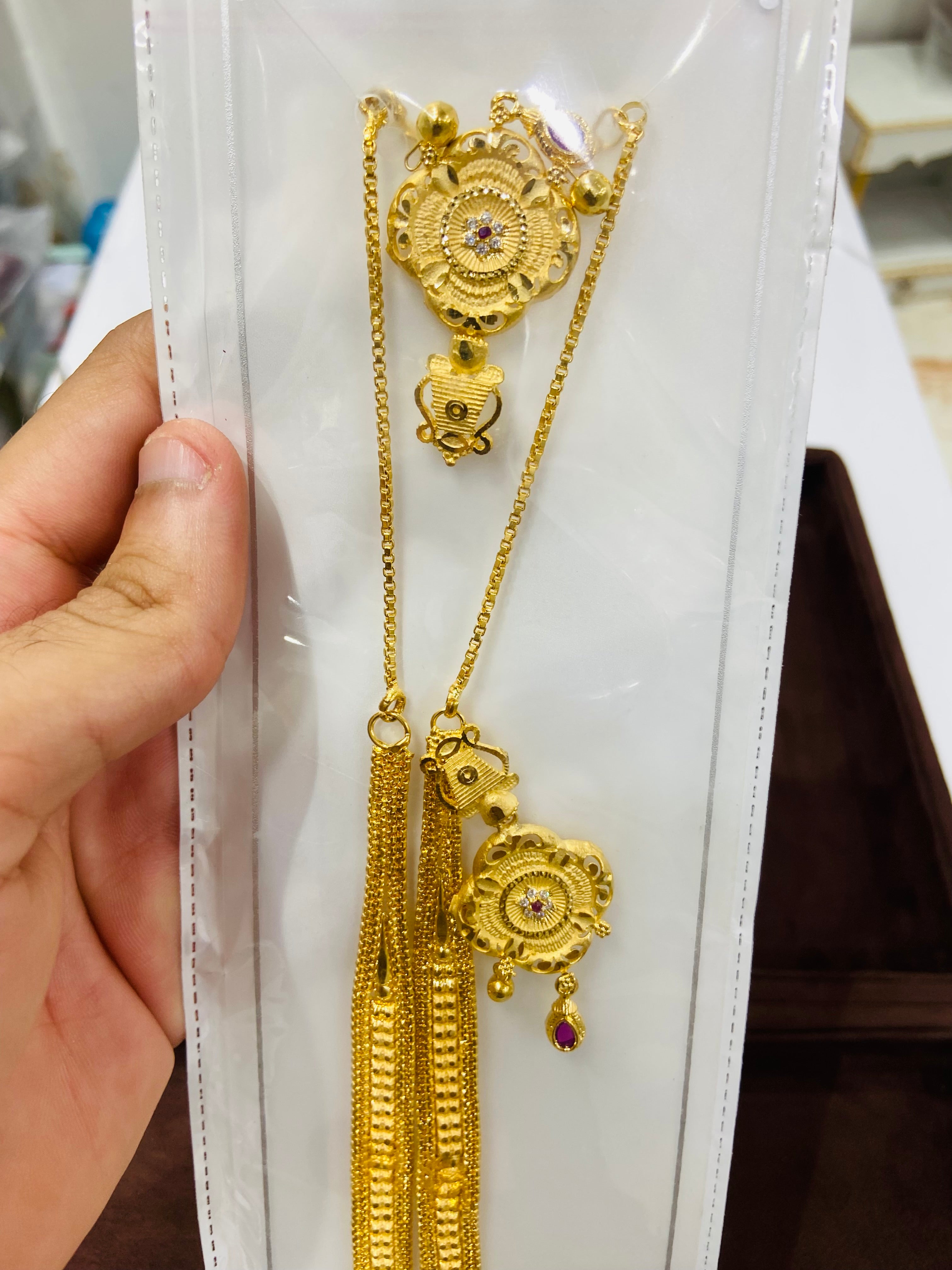 Gold Finish Bridal Long Set for Women – LS06