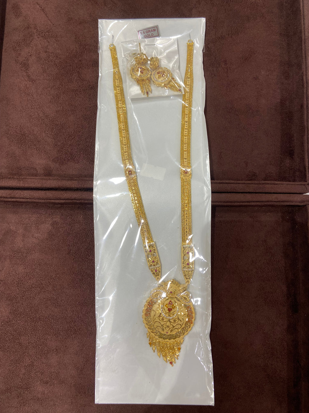 Premium 1 GM Wedding Long Necklace Set – LS11