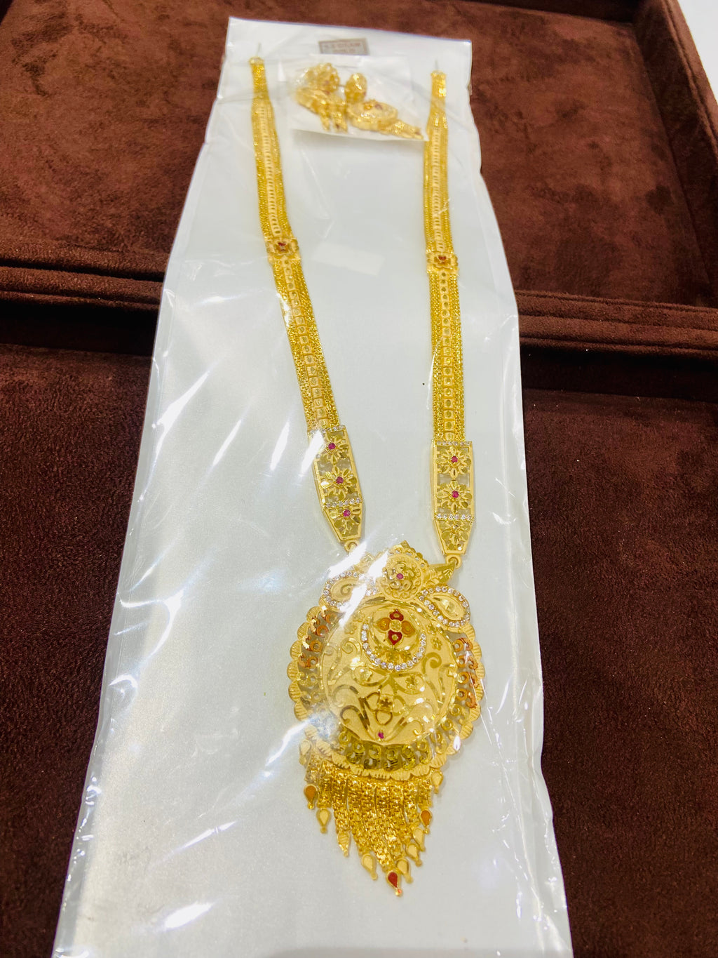 Premium 1 GM Wedding Long Necklace Set – LS11