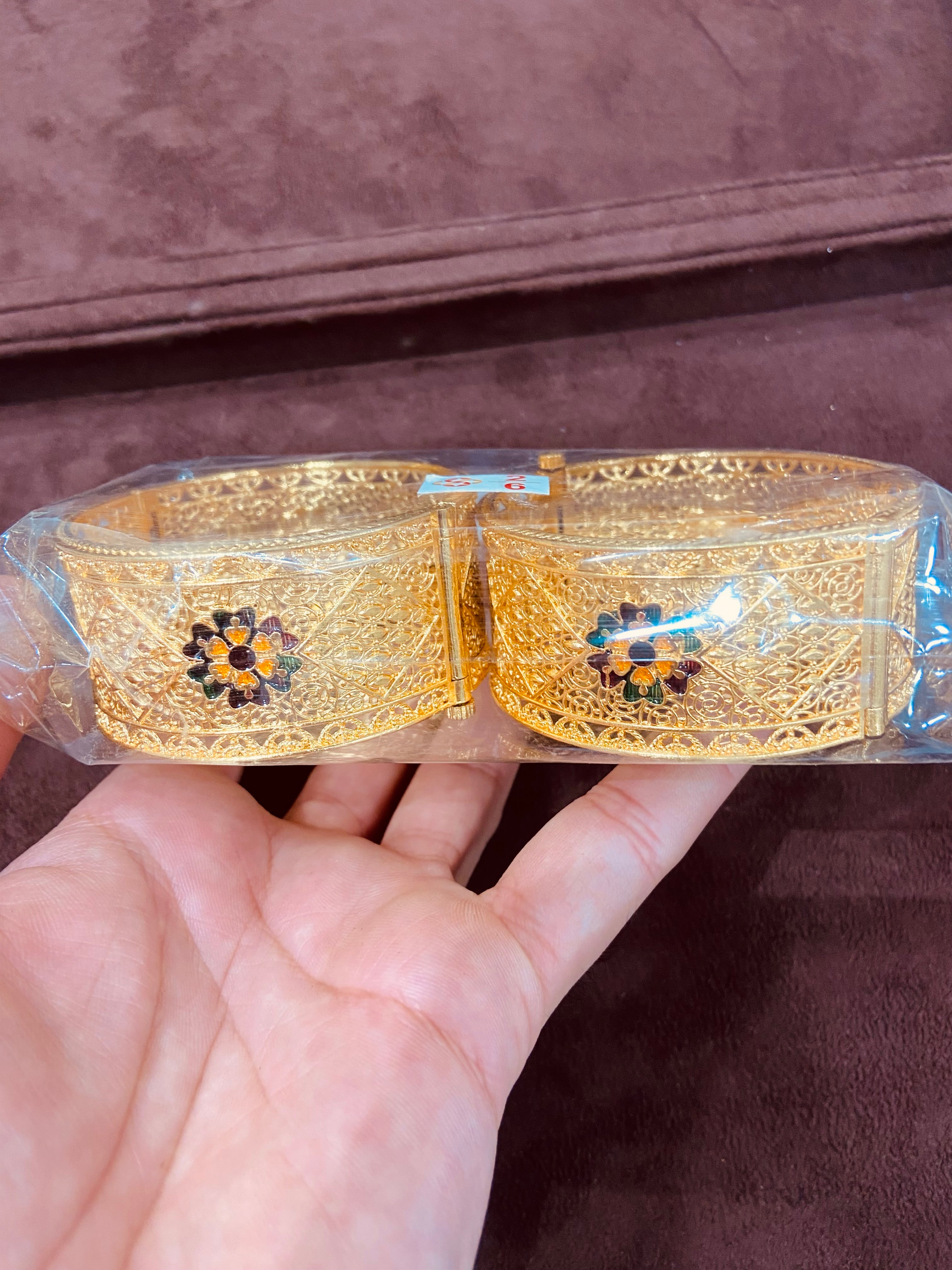 Multicolor Meenakari Style 1 GM Gold Bangles – BG02