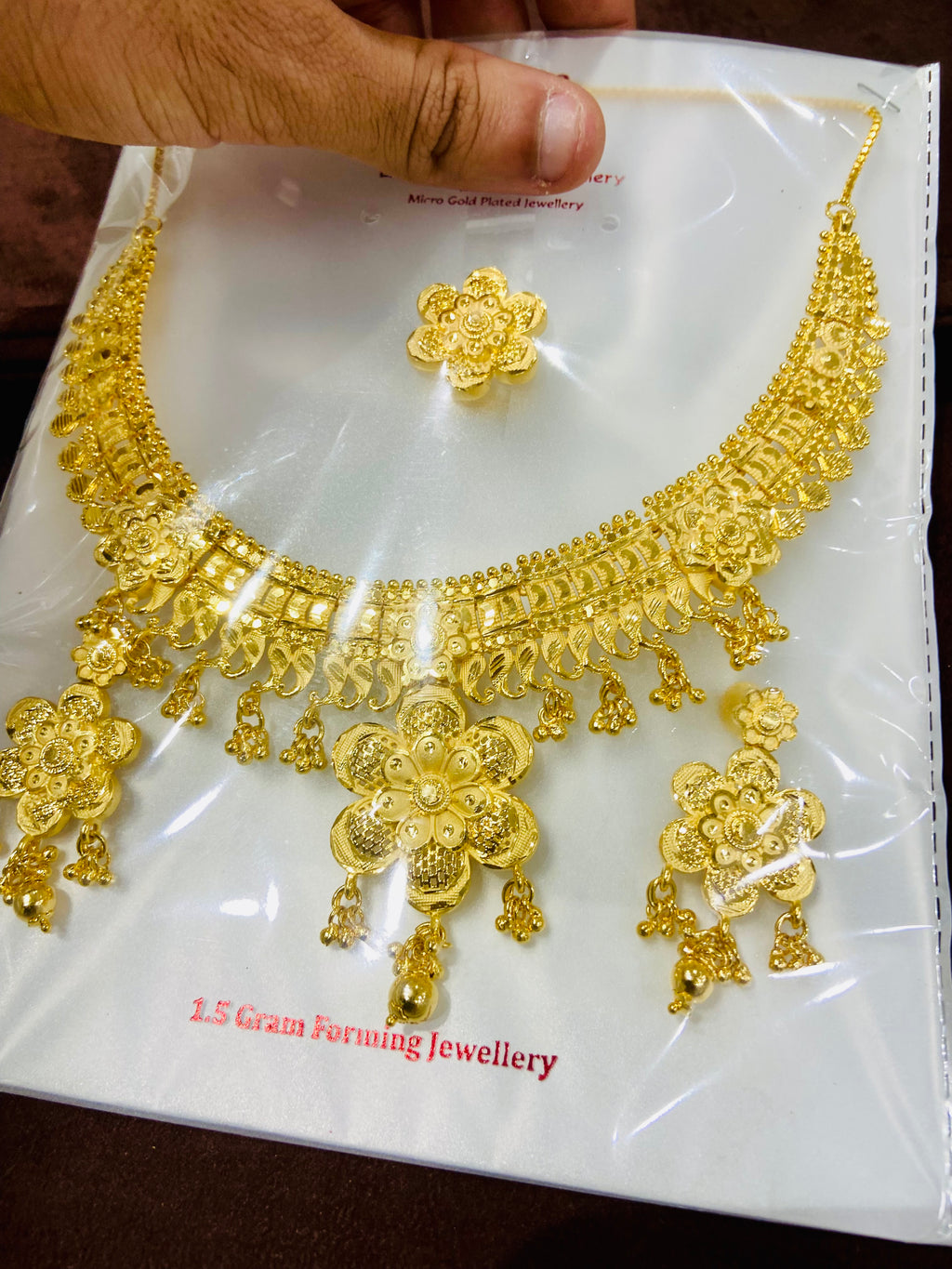 Wedding Wear Gold Finish Necklace Set – NS05