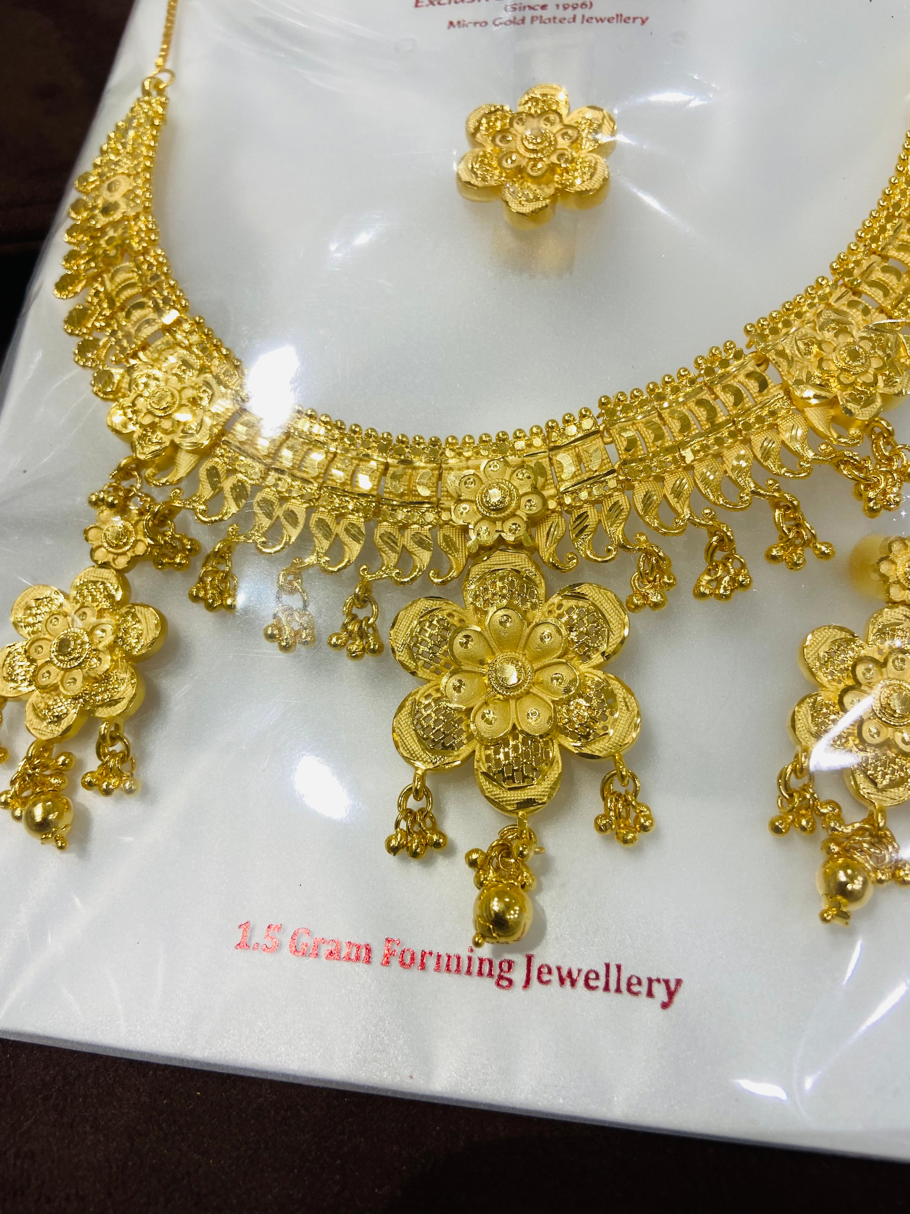Wedding Wear Gold Finish Necklace Set – NS05