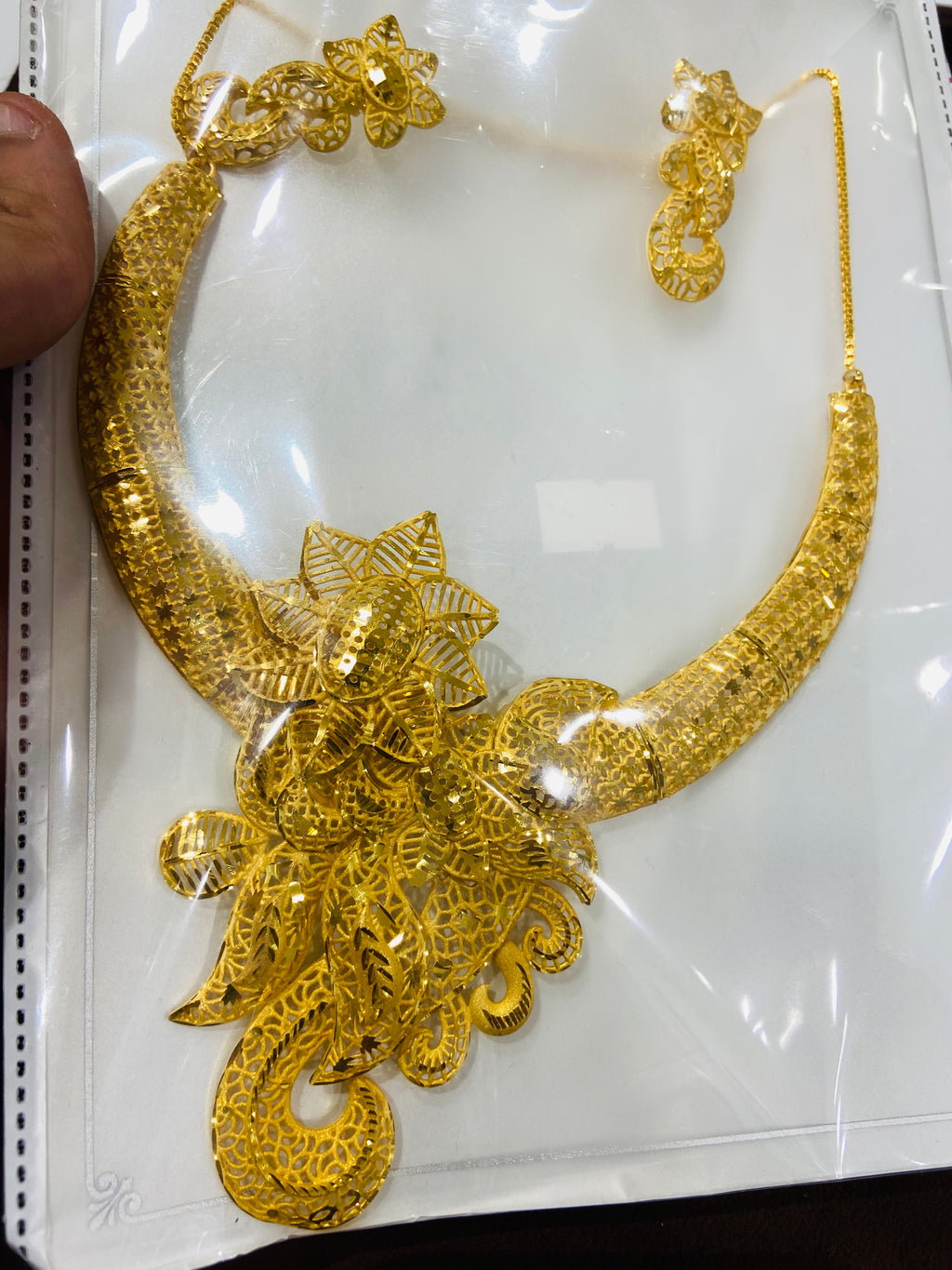 Modern Traditional Necklace Set with Earrings – NS10