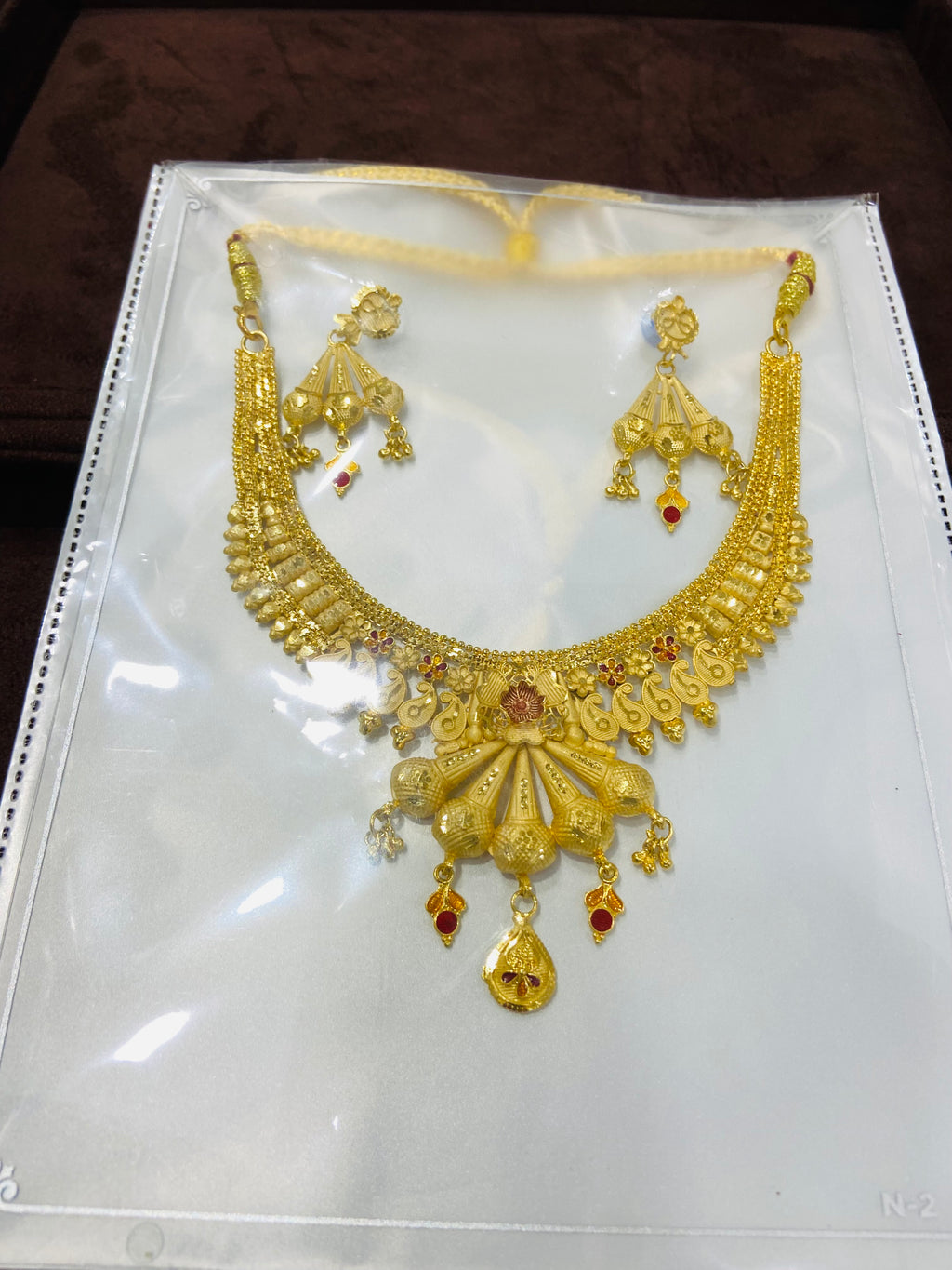 Classic Bridal 1 Gram Gold Necklace Set – NS12