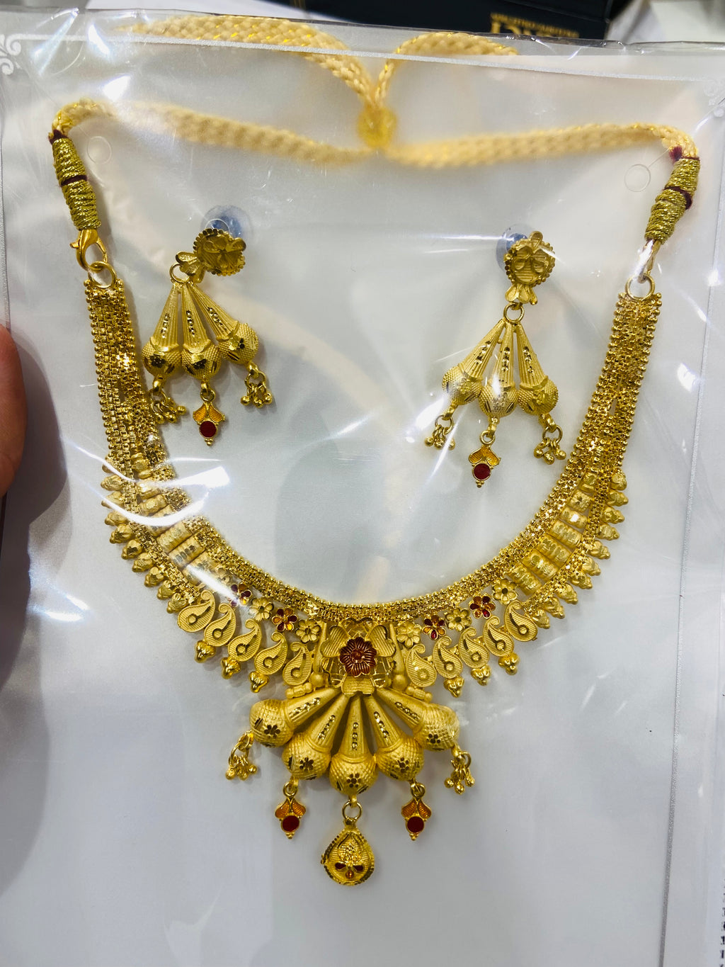 Classic Bridal 1 Gram Gold Necklace Set – NS12