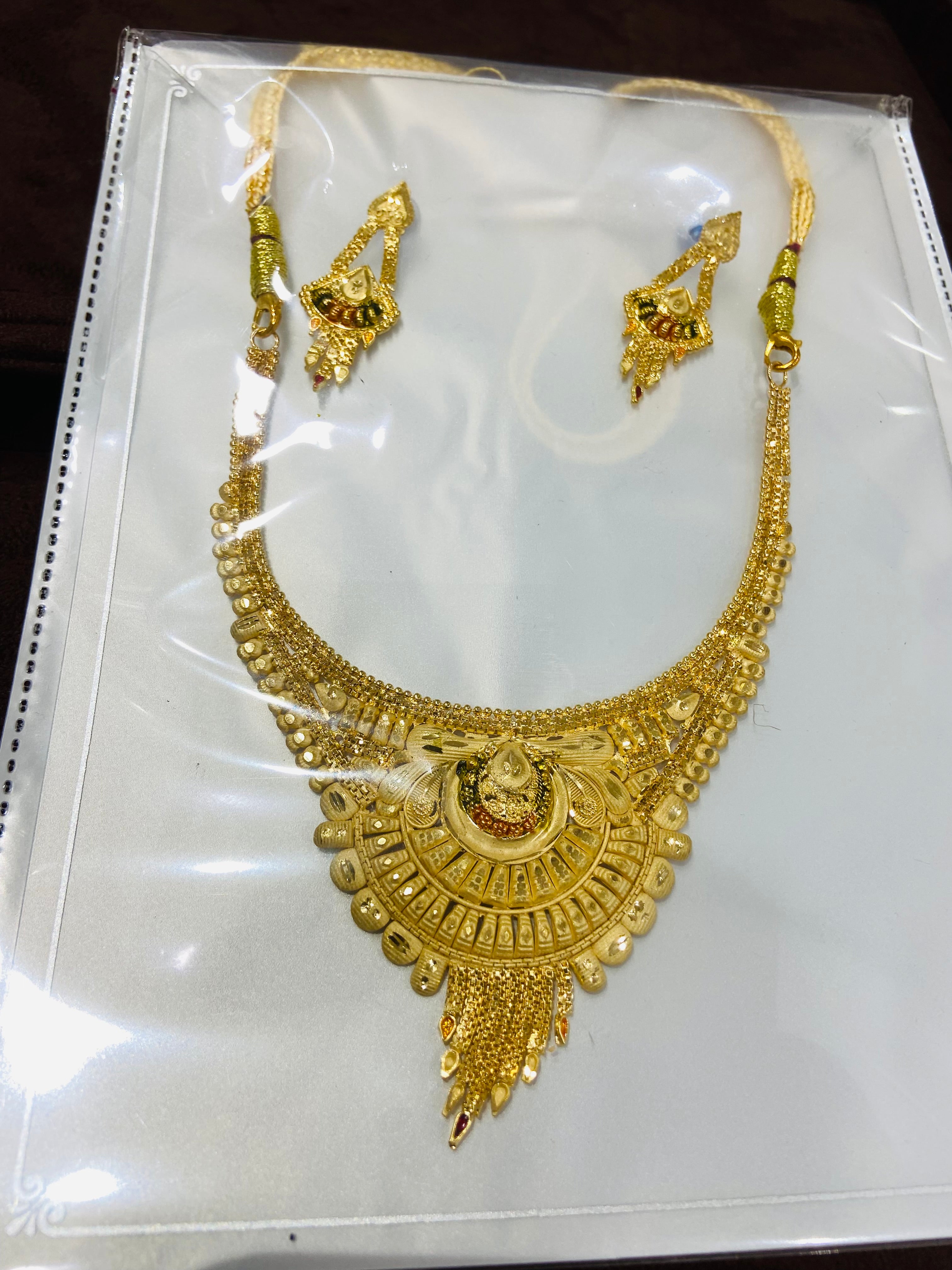 Traditional Party Gold Necklace Design – NS15