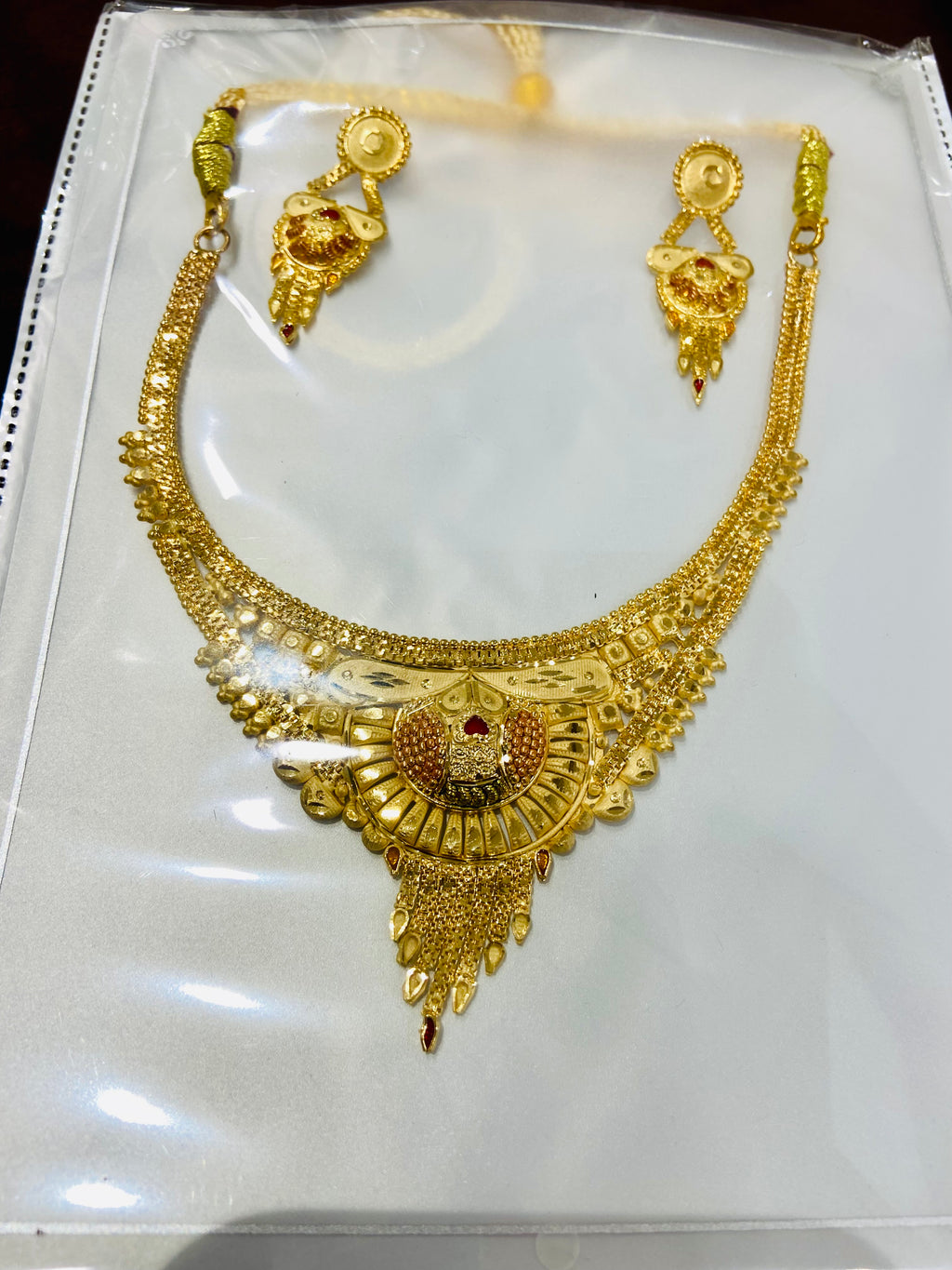 Designer Wedding Gold 1 Gram Necklace Set – NS16