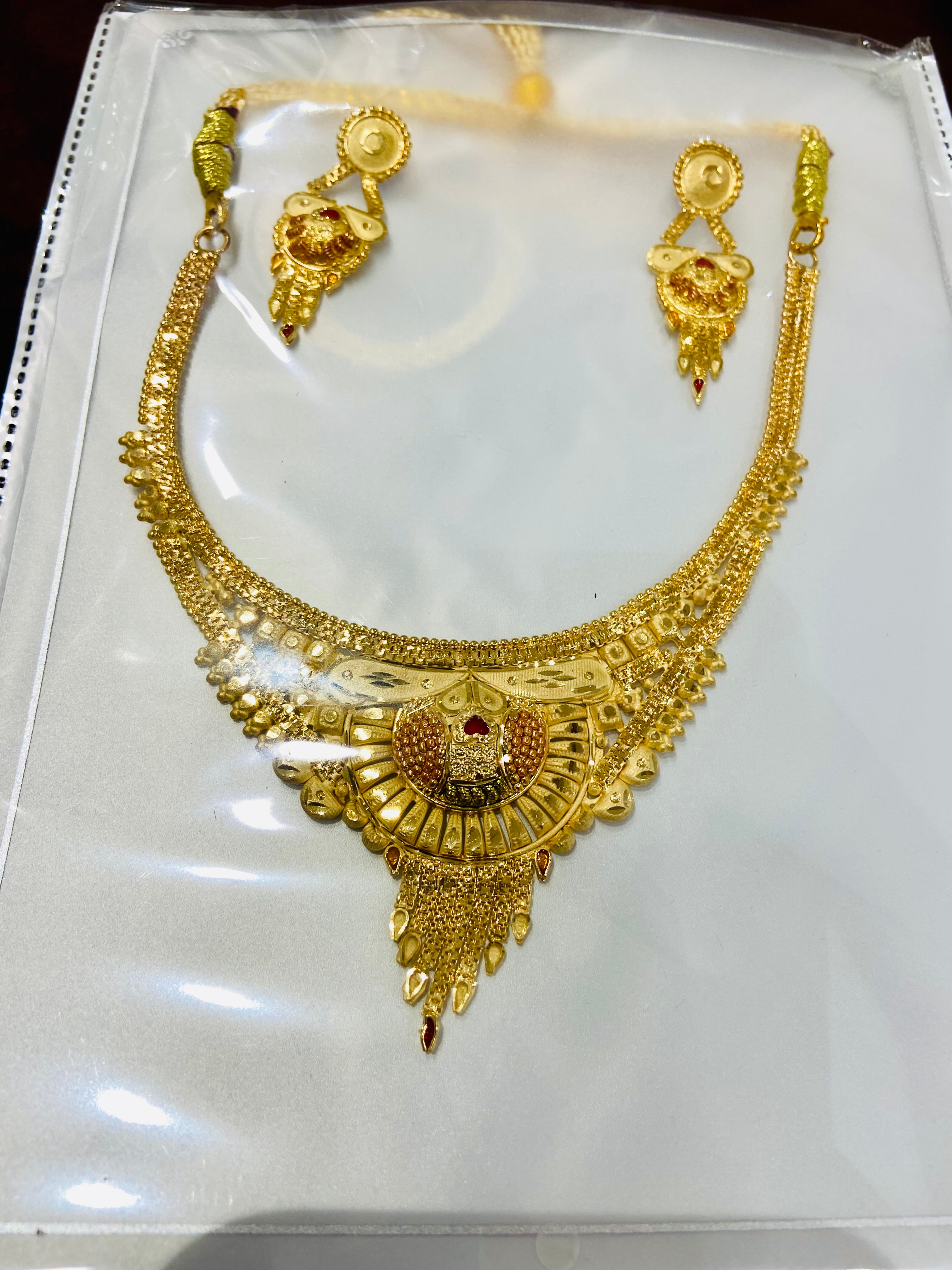 Designer Wedding Gold 1 Gram Necklace Set – NS16