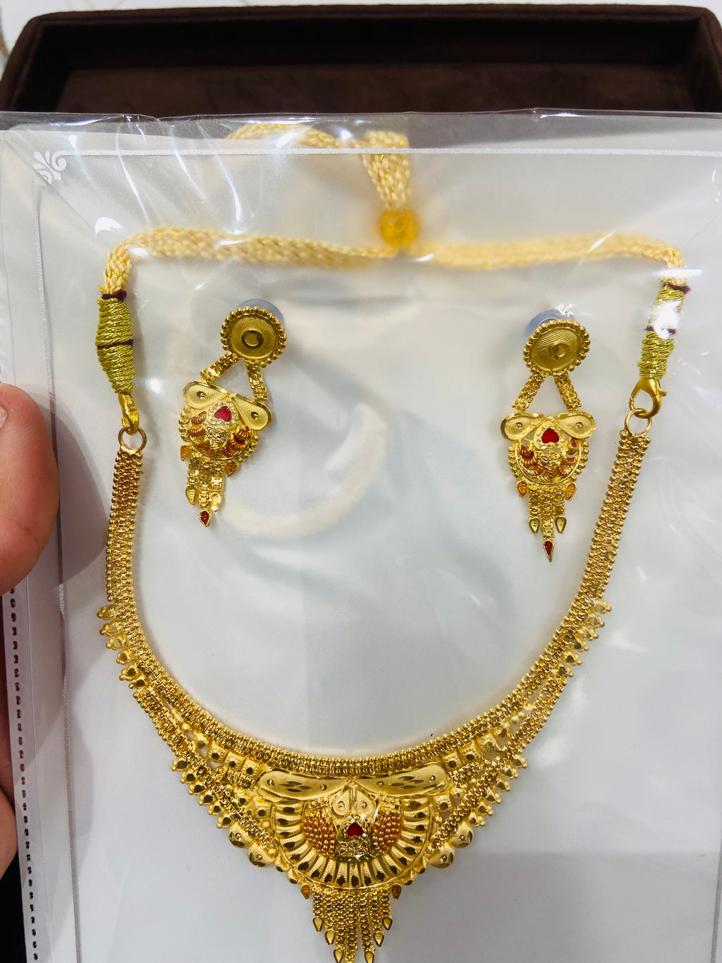 Designer Wedding Gold 1 Gram Necklace Set – NS16