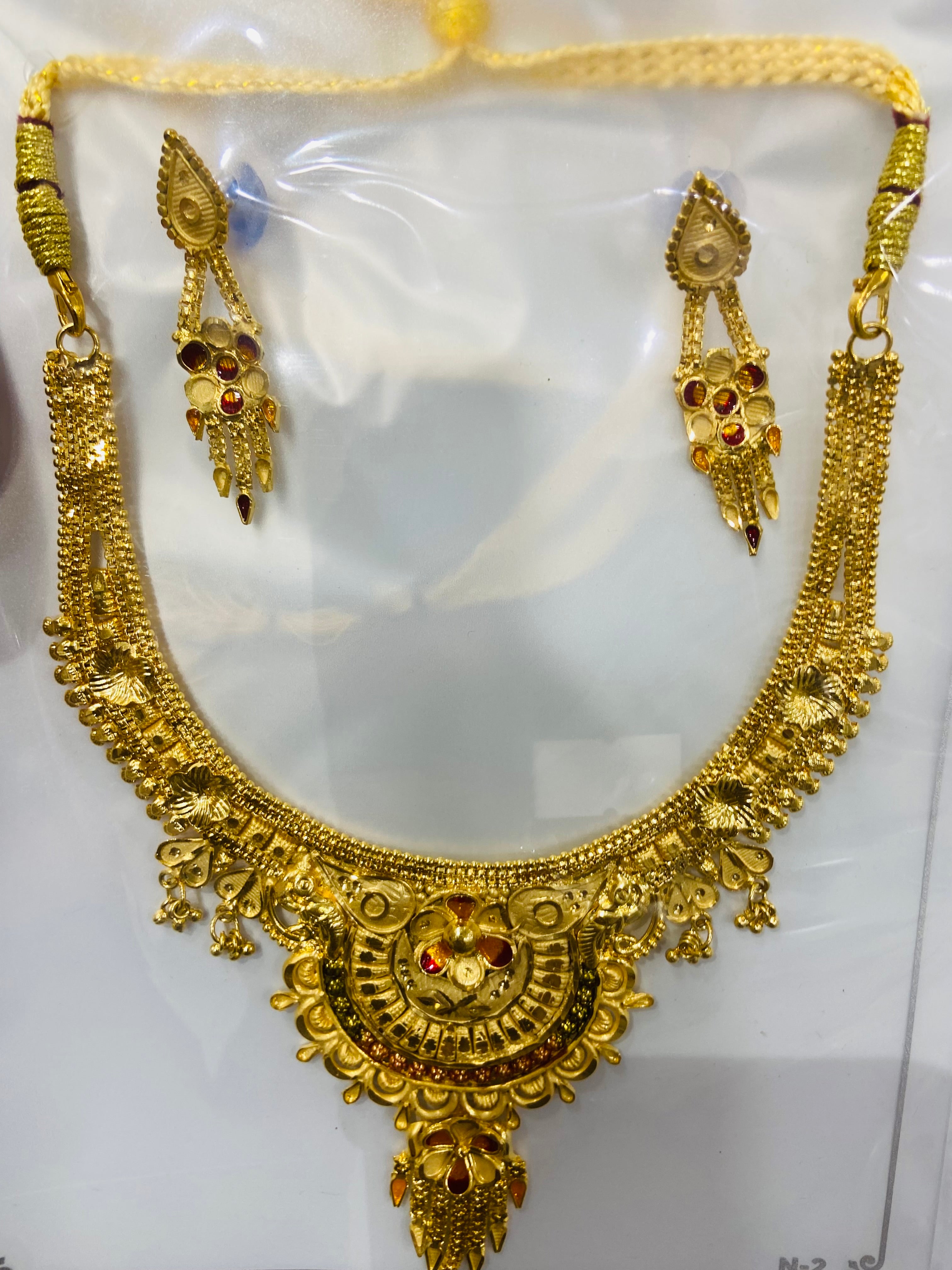 Premium Ethnic Gold Plated Necklace Set – NS17