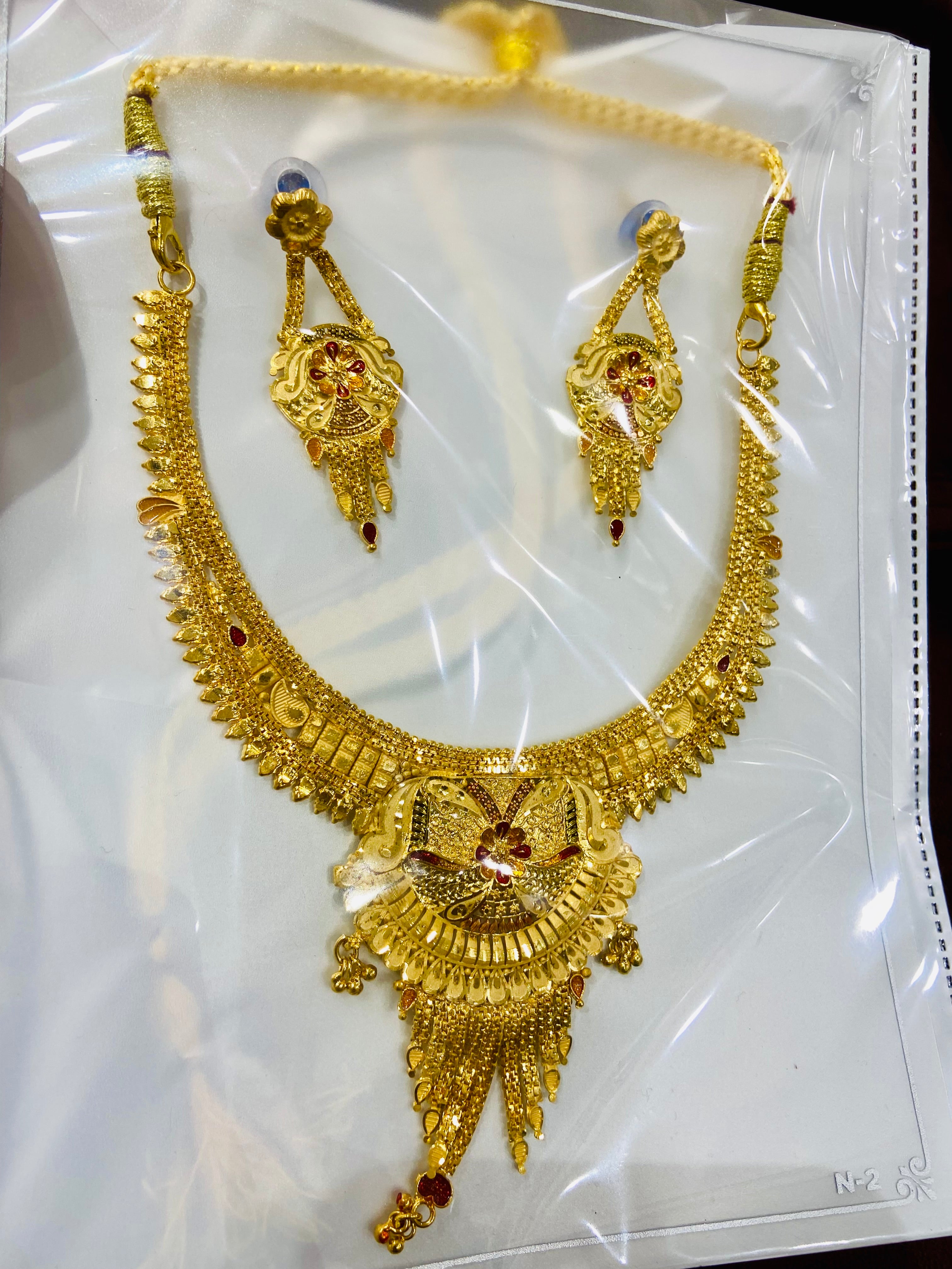 Elegant Bridal Necklace 1 Gram Gold Jewellery – NS19