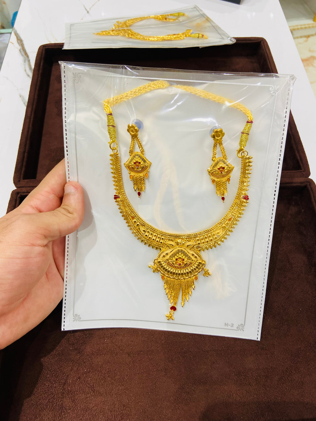 Traditional Gold Polish Necklace Set – NS22