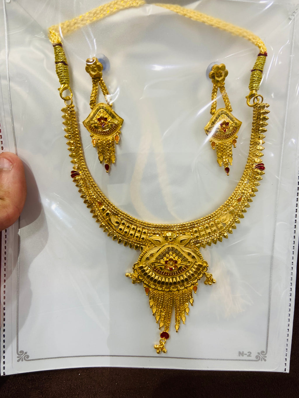 Traditional Gold Polish Necklace Set – NS22