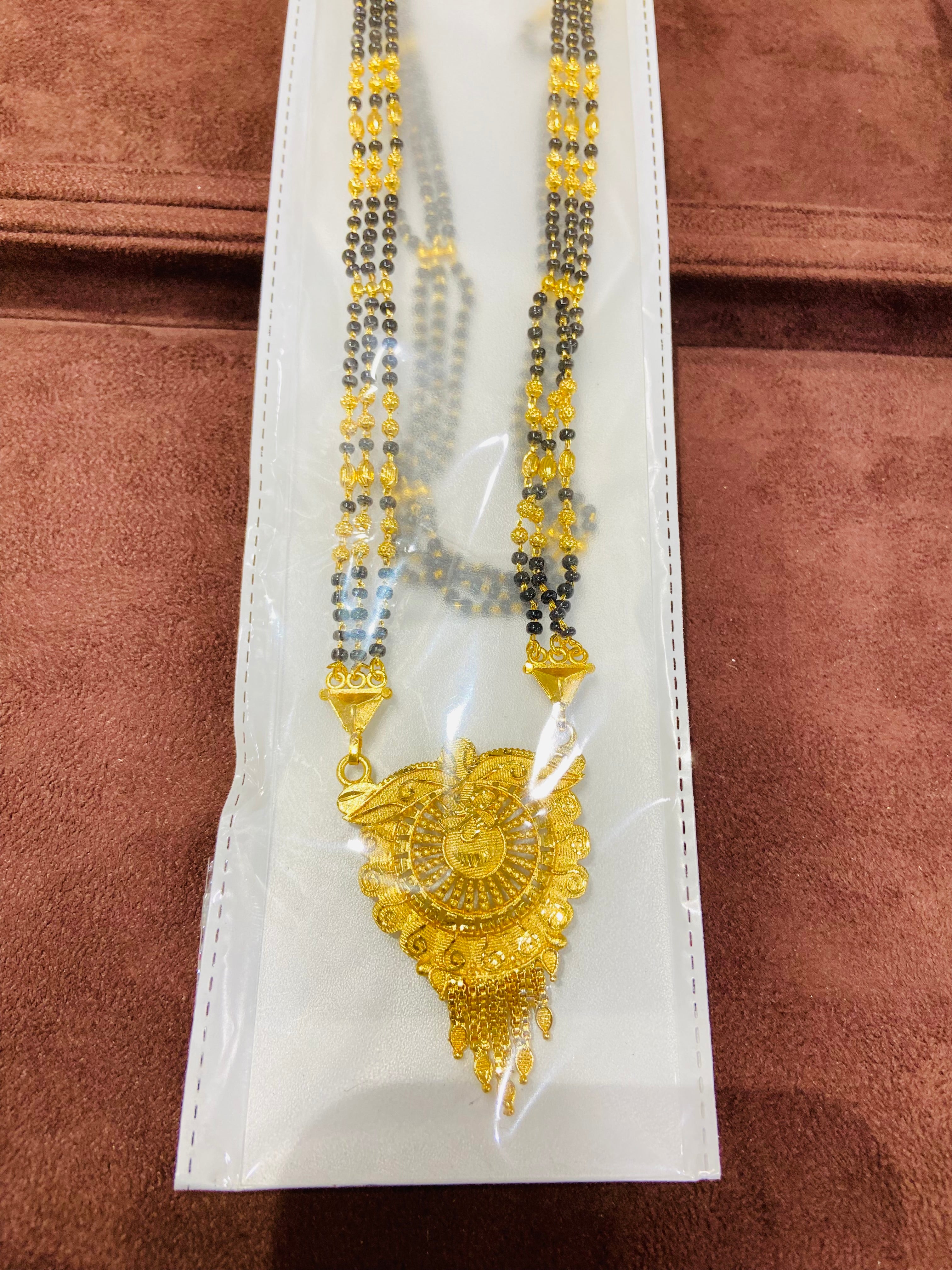 Traditional Gold Polish Mangalsutra for Women – Sawariya Jewellery MS01