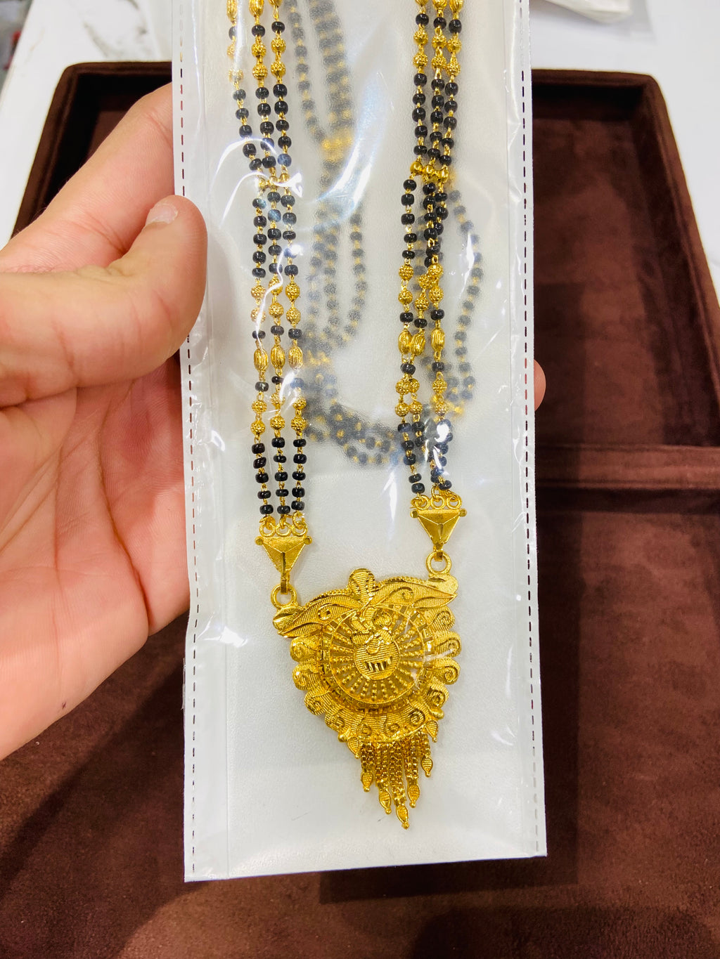Traditional Gold Polish Mangalsutra for Women – Sawariya Jewellery MS01