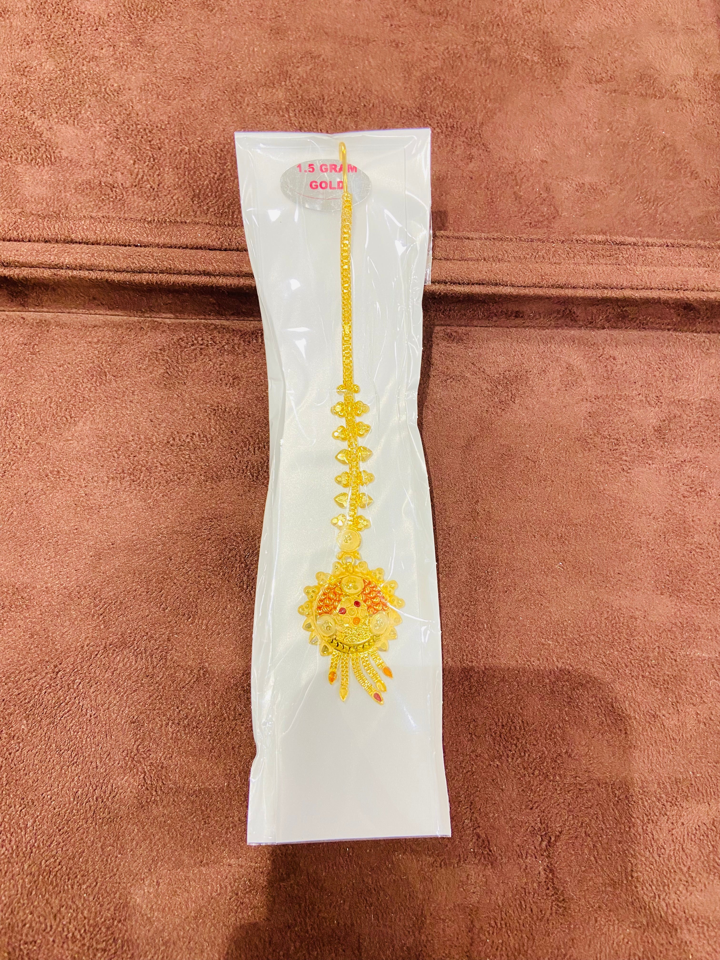 1 Gram Gold Floral Mangtika MT01