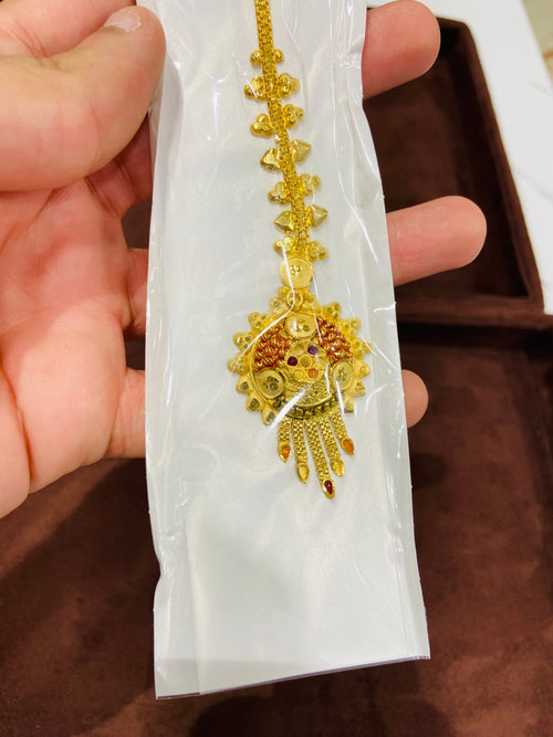 1 Gram Gold Floral Mangtika MT01