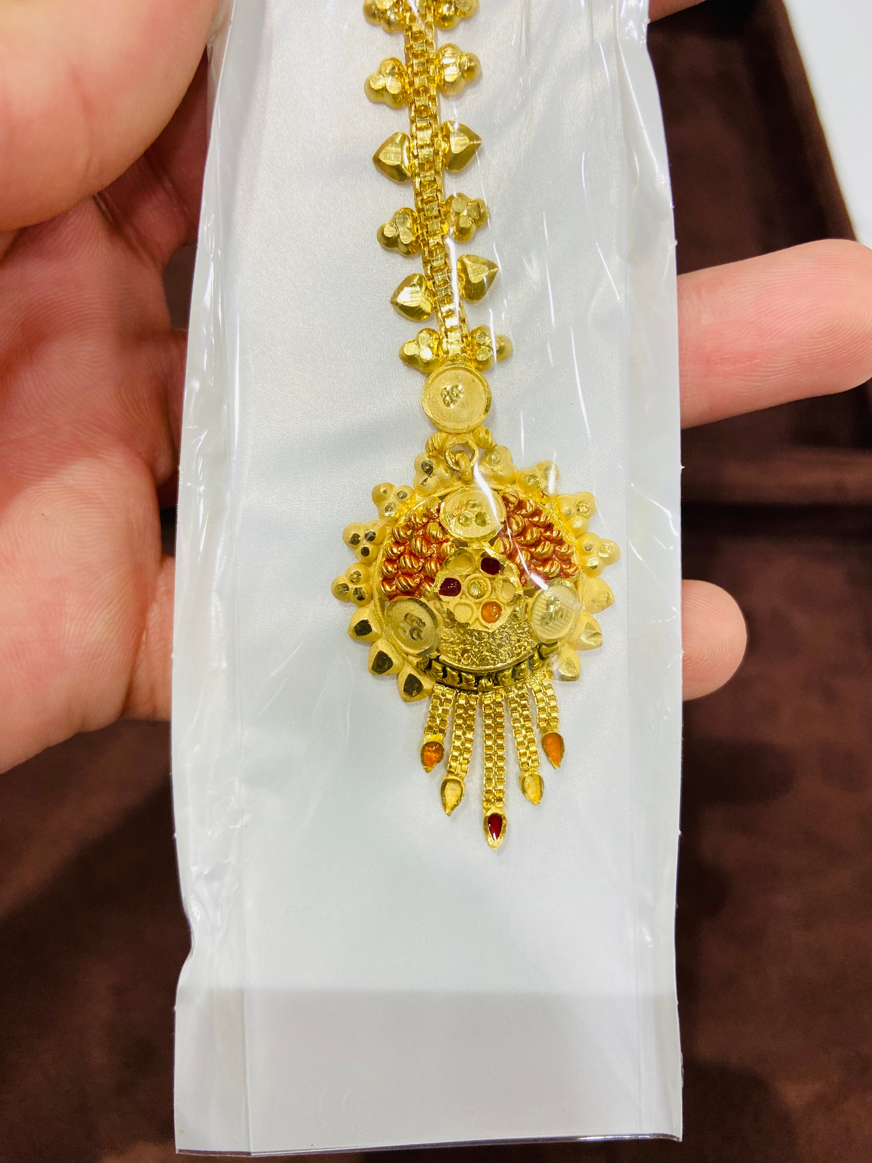 1 Gram Gold Floral Mangtika MT01