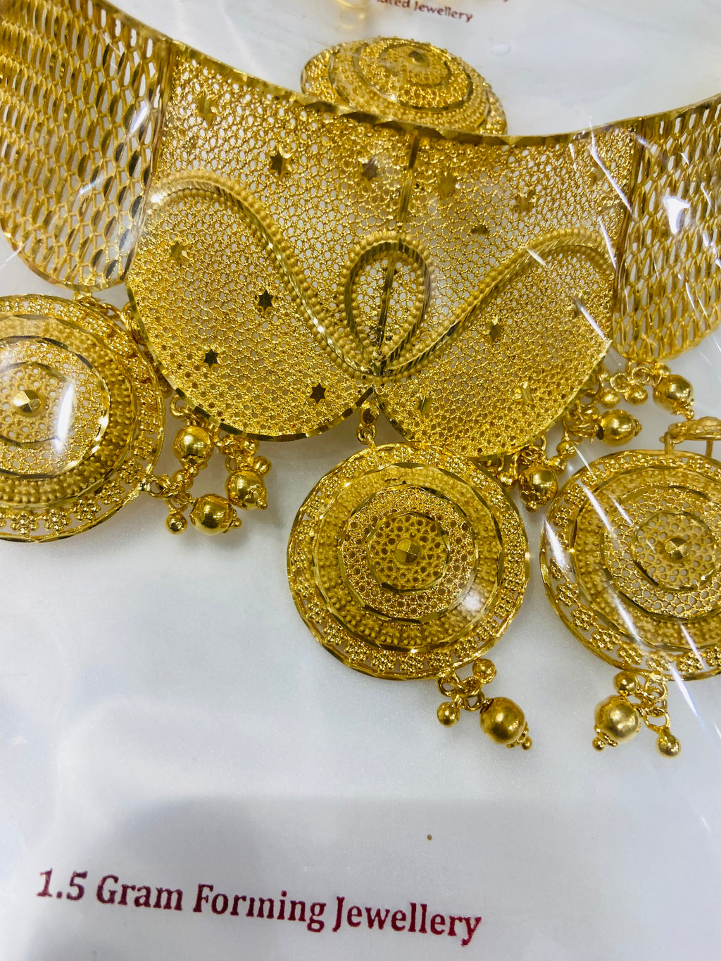 1 Gram Gold Choker Set with Earrings CS05