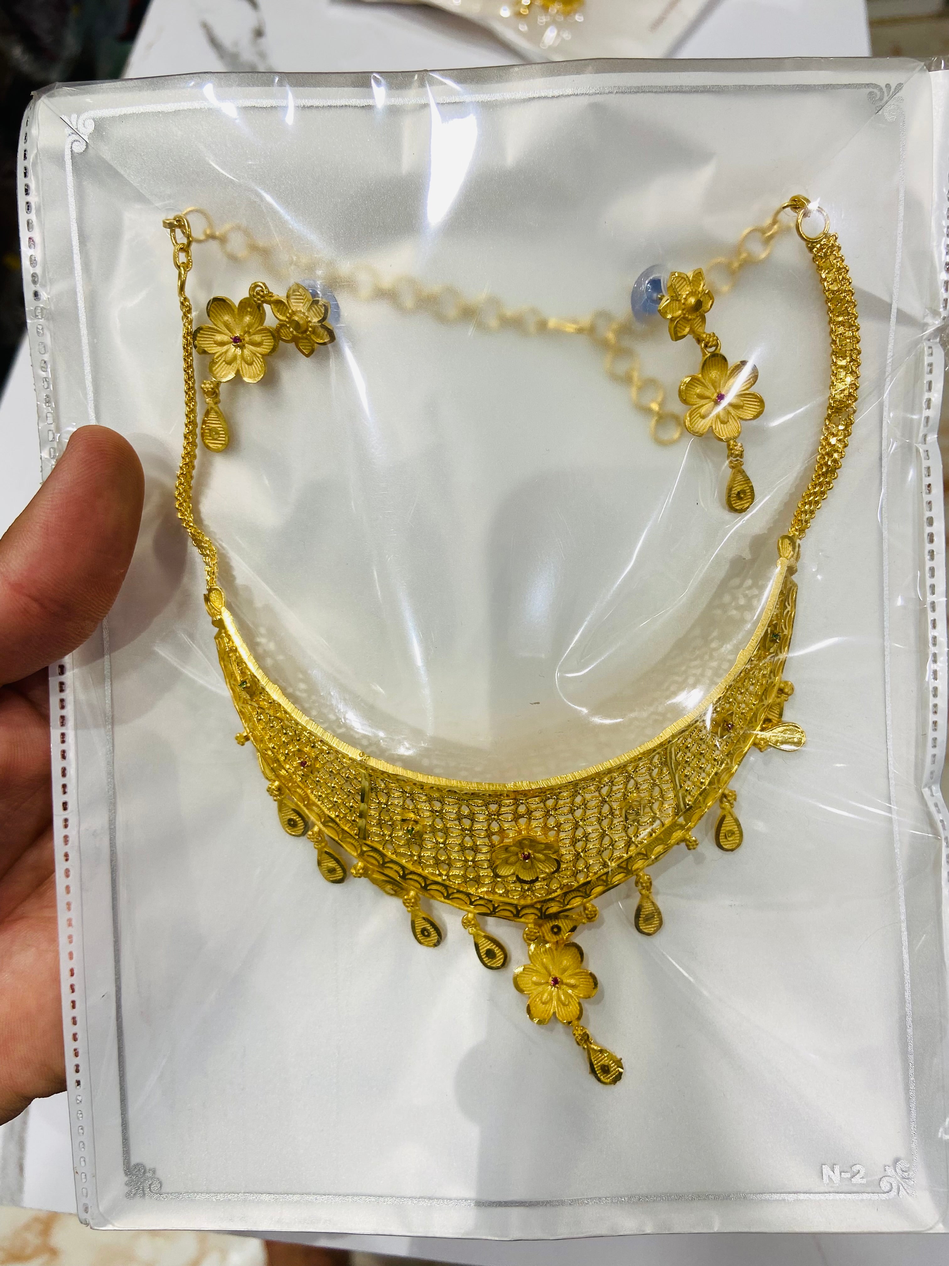 Party Wear Gold Choker Set CS06