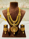 Traditional One Gram Gold Necklace Set for Women - NS12
