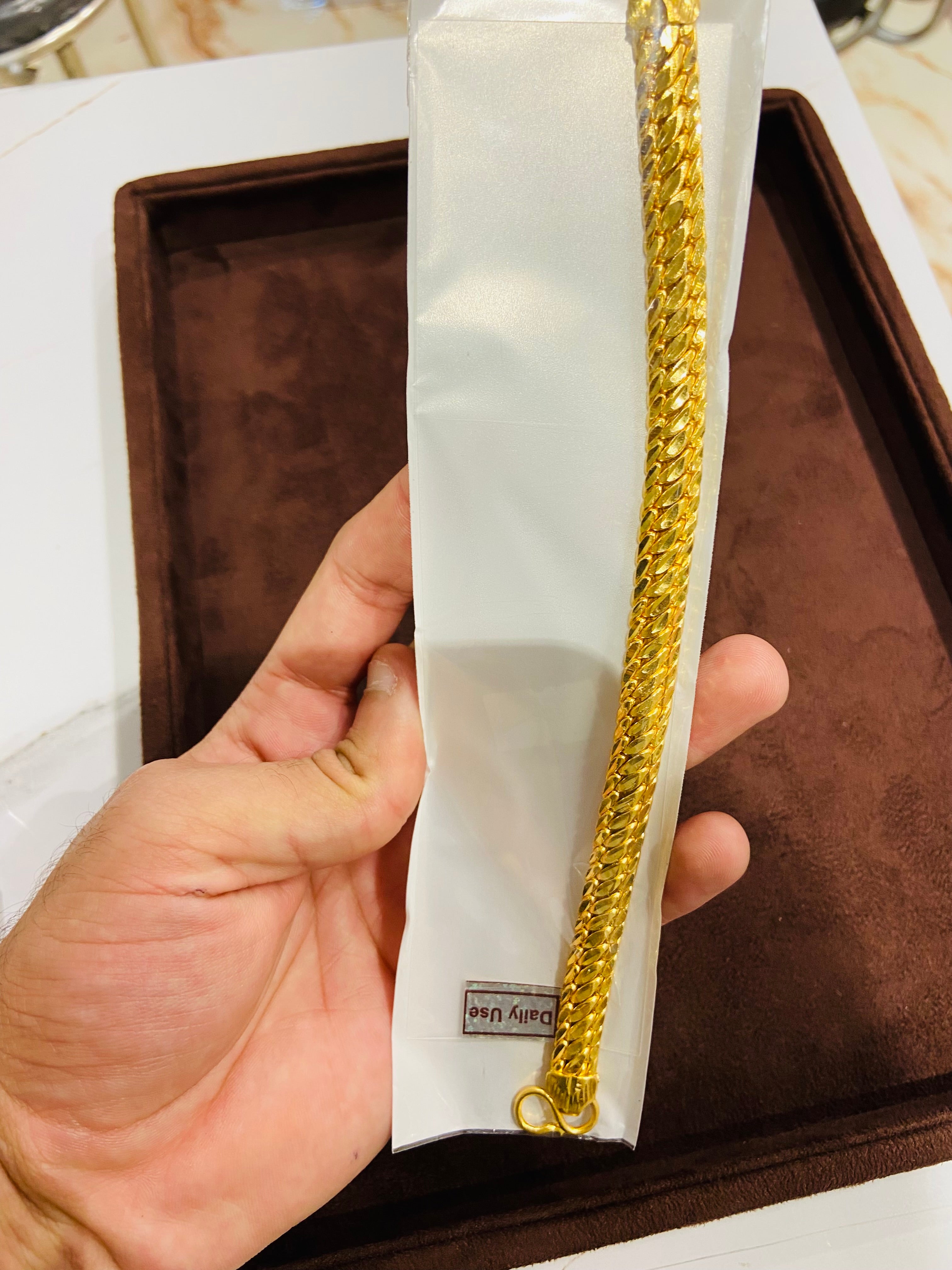 1 GM Gold Finish Men’s Bracelet MBR01