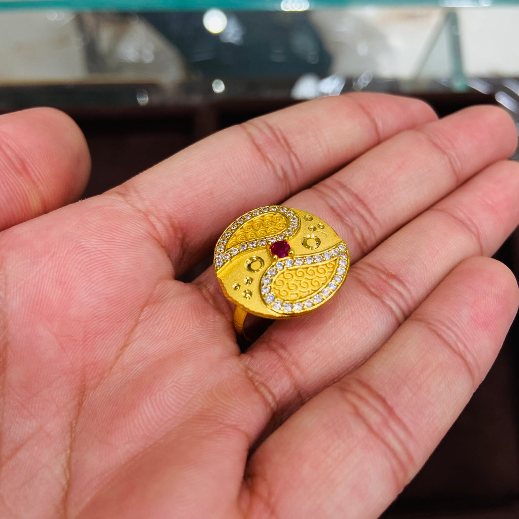 Ethnic Gold Ring for Women FR12