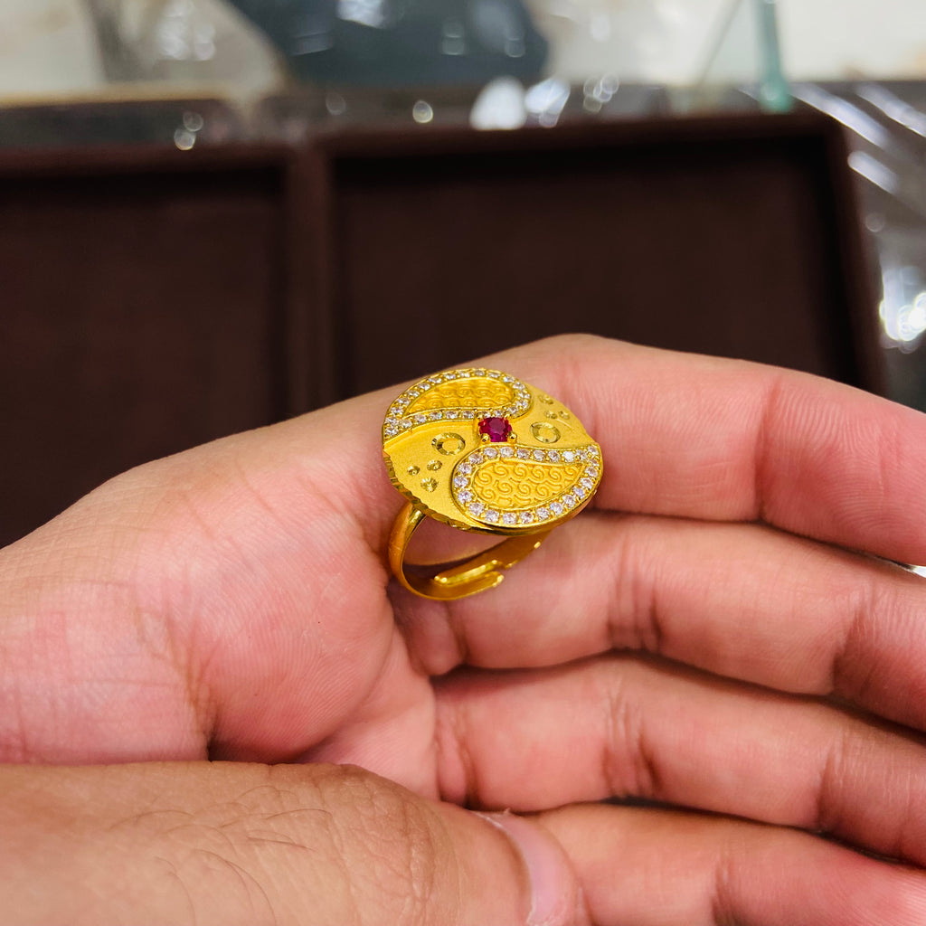 Ethnic Gold Ring for Women FR12