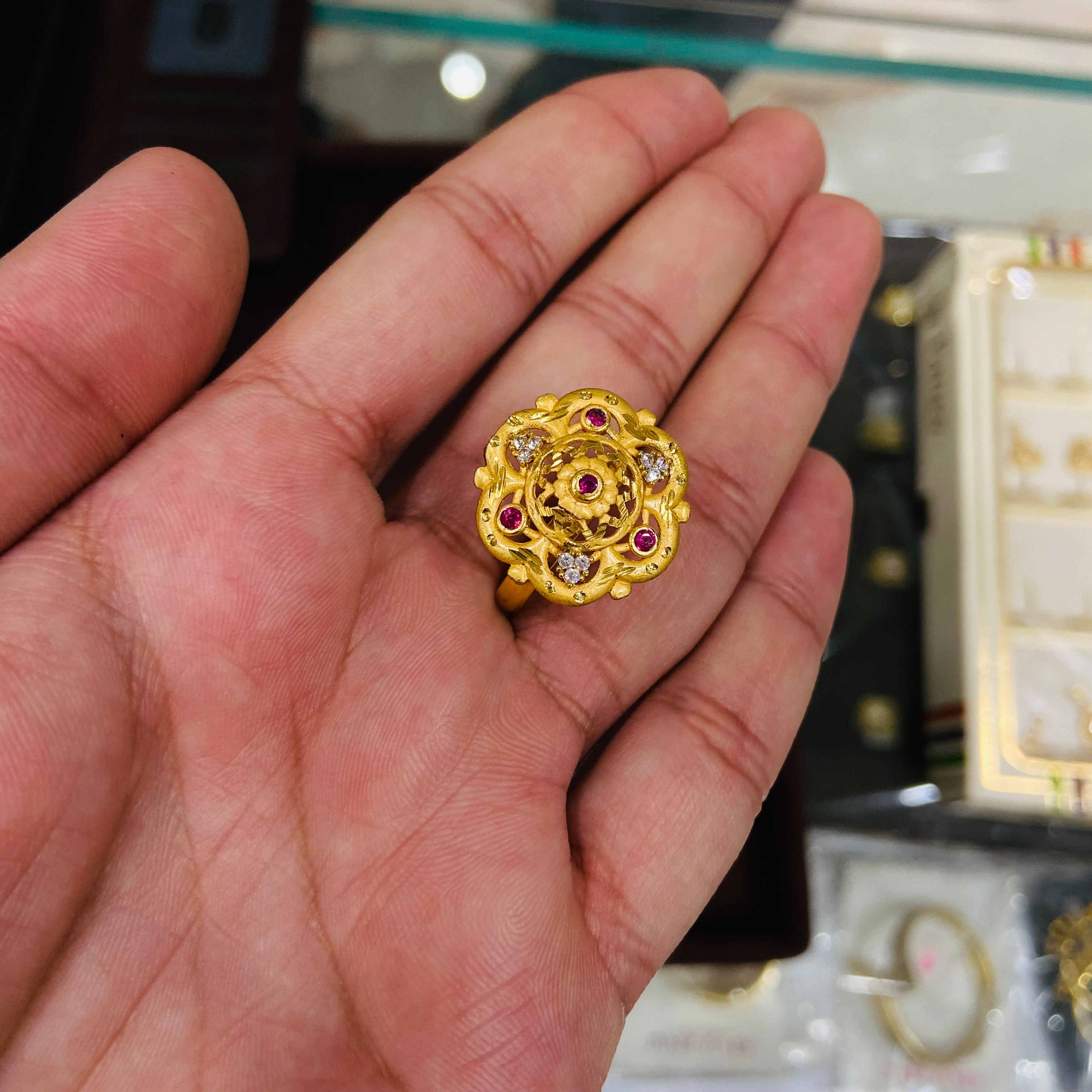 Gold Polish Ladies Ring FR02