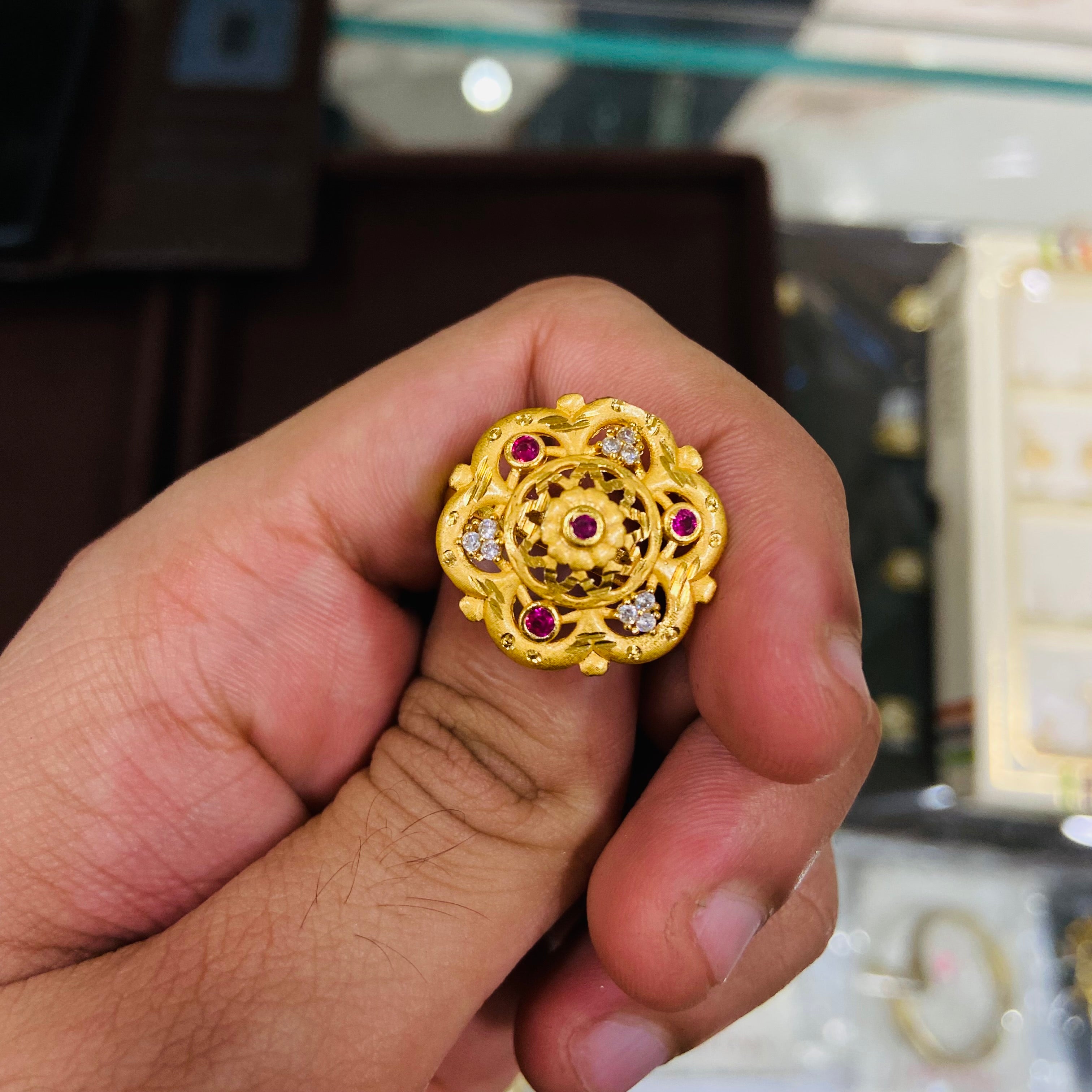 Gold Polish Ladies Ring FR02