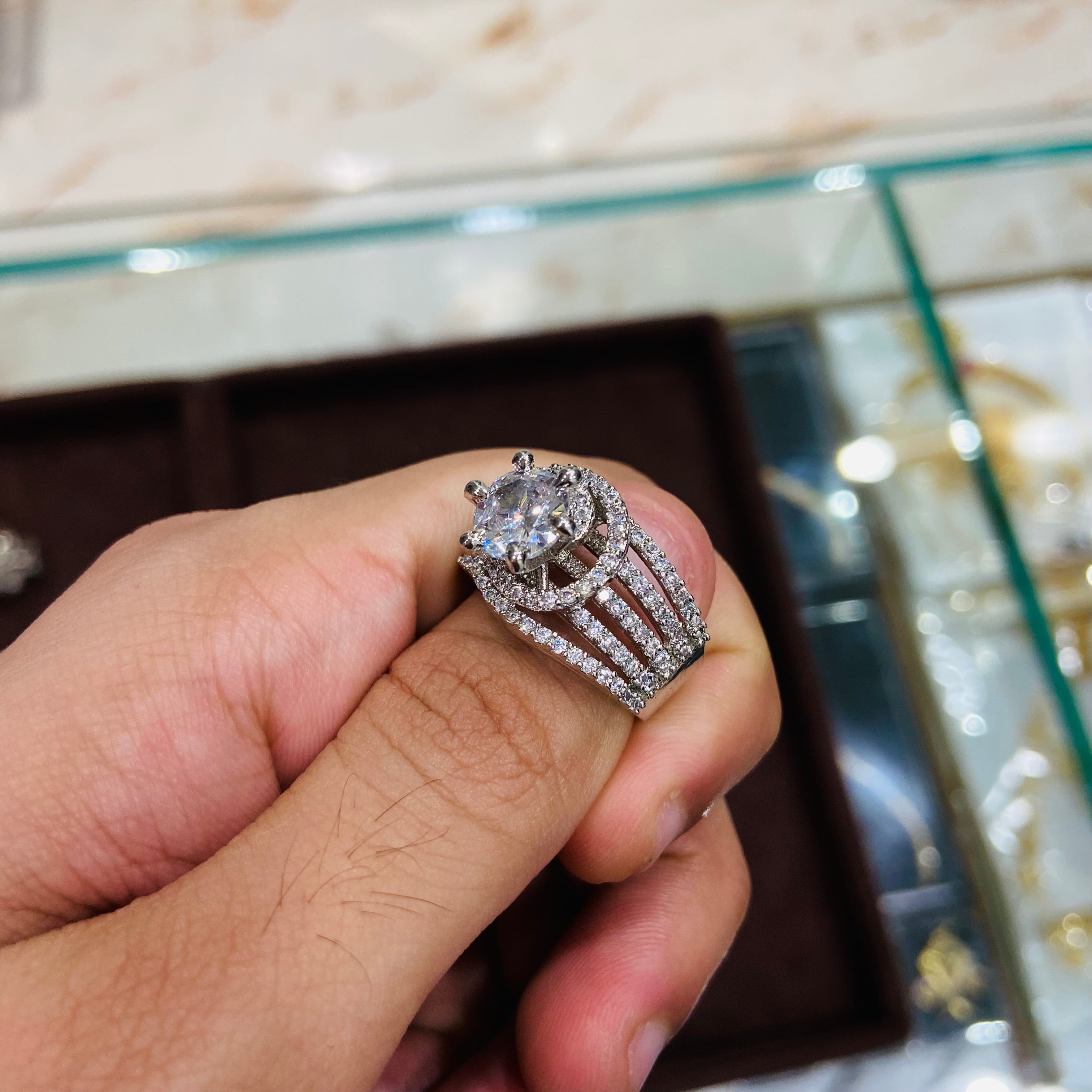 Premium Zirconia Diamond Ring in Jaunpur - ADR05