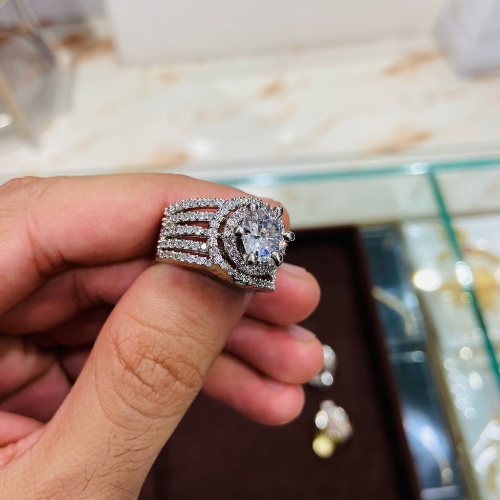 Premium Zirconia Diamond Ring in Jaunpur - ADR05